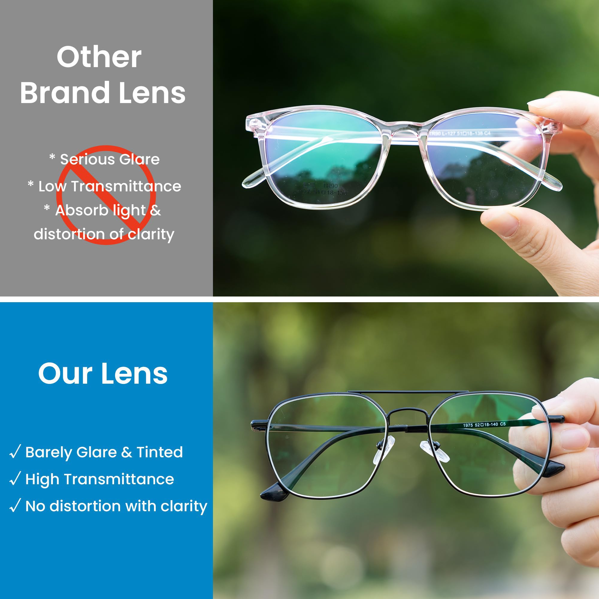 GUDVUE Blue Light Blocking Glasses for Women & Men - Anti Glare, UV400 Protection, Reduce Eye Strain - Aviator Polygon Black Frame for Computer, Gaming, TV & Phone Use - Perfect for Office, Gaming & Digital Screen Time