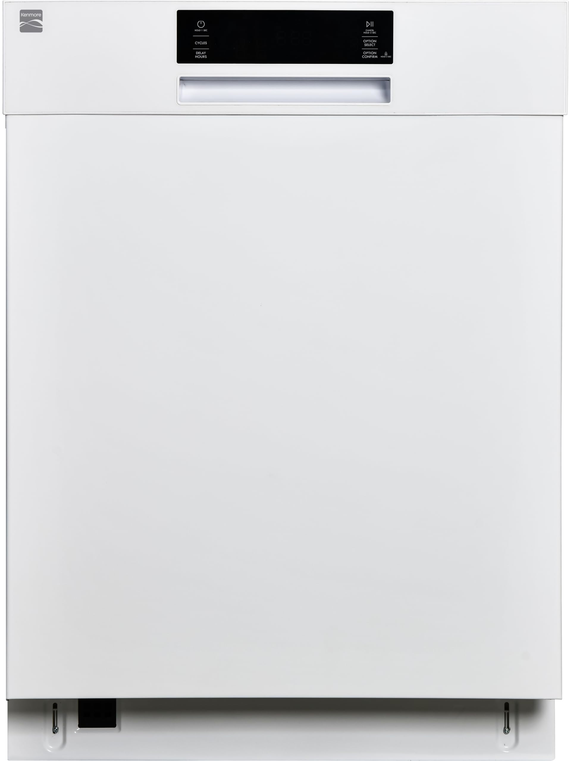Kenmore 24 Inch Built-In Stainless Steel Tub Dishwasher with SmartWash & Smart Dry Technology | Adjustable Rack | Energy Star Certified | White | Perfect for Small Kitchens & Apartments