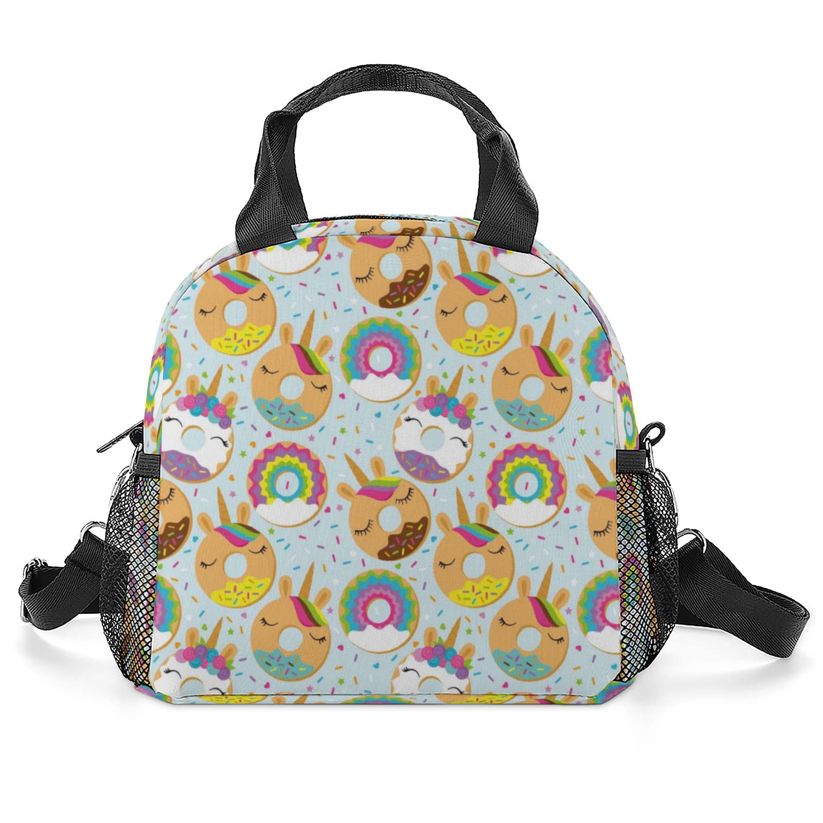 Donut Unicorn Insulated Lunch Bag - Waterproof Reusable Tote for Women, Men, Girls & Boys - Perfect for School, Work, Picnics & Outdoor Activities