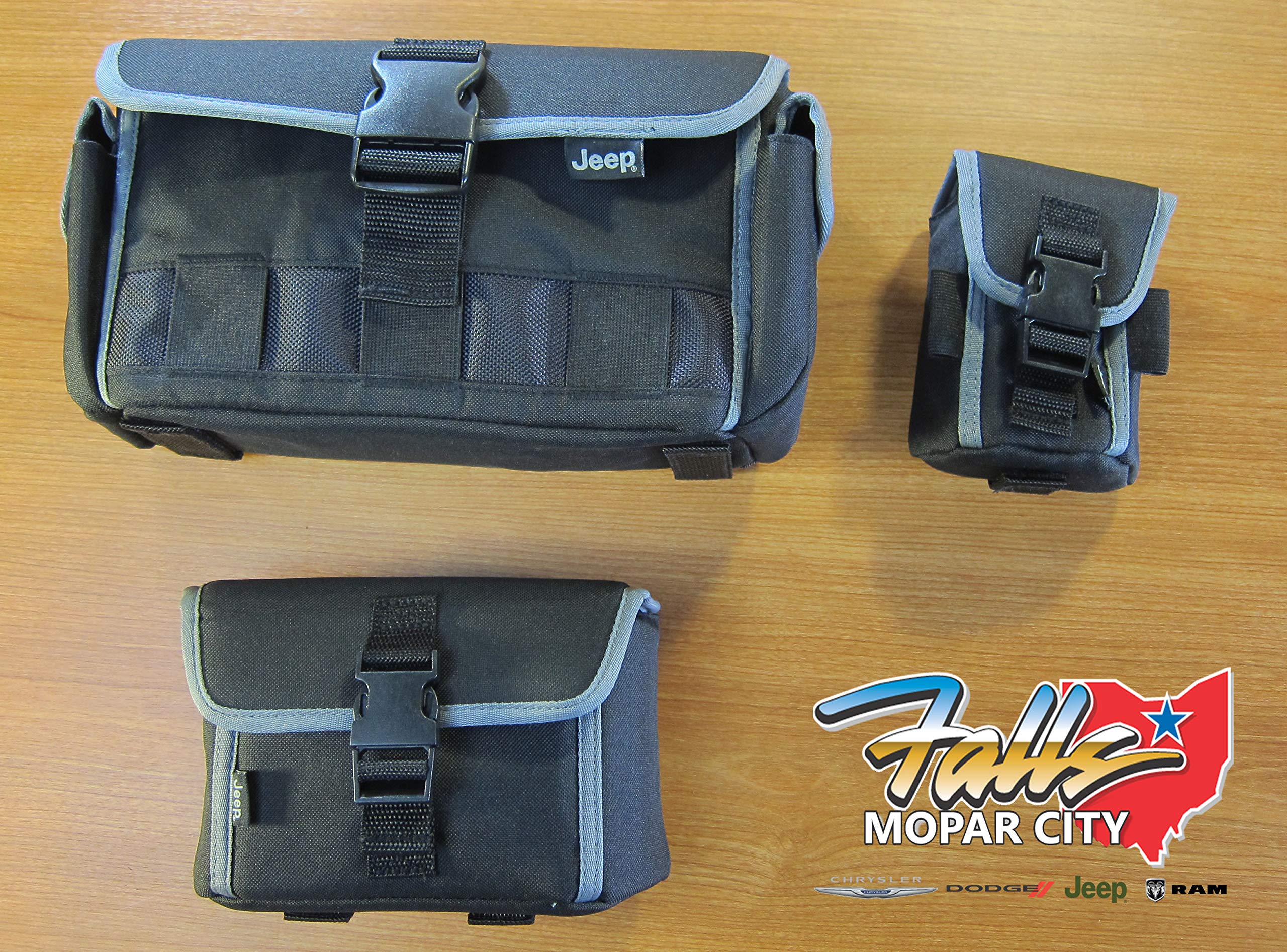 Mopar 82215429 MOLLE Bags for Jeep Wrangler & Gladiator - Durable Storage Solution for Off-Road Adventures & Camping Gear Organization