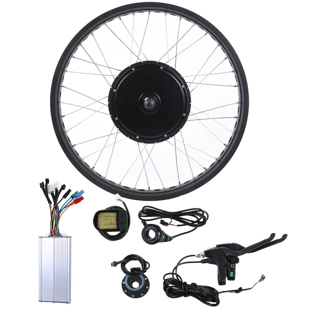 SNOQ 48V 1000W Electric Bike Conversion Kit with Hub Motor - 26 Inch Wheel E-Bike Motor Kit for DIY Electric Bicycle Conversion | Perfect for Commuting, Off-Road & Urban Riding
