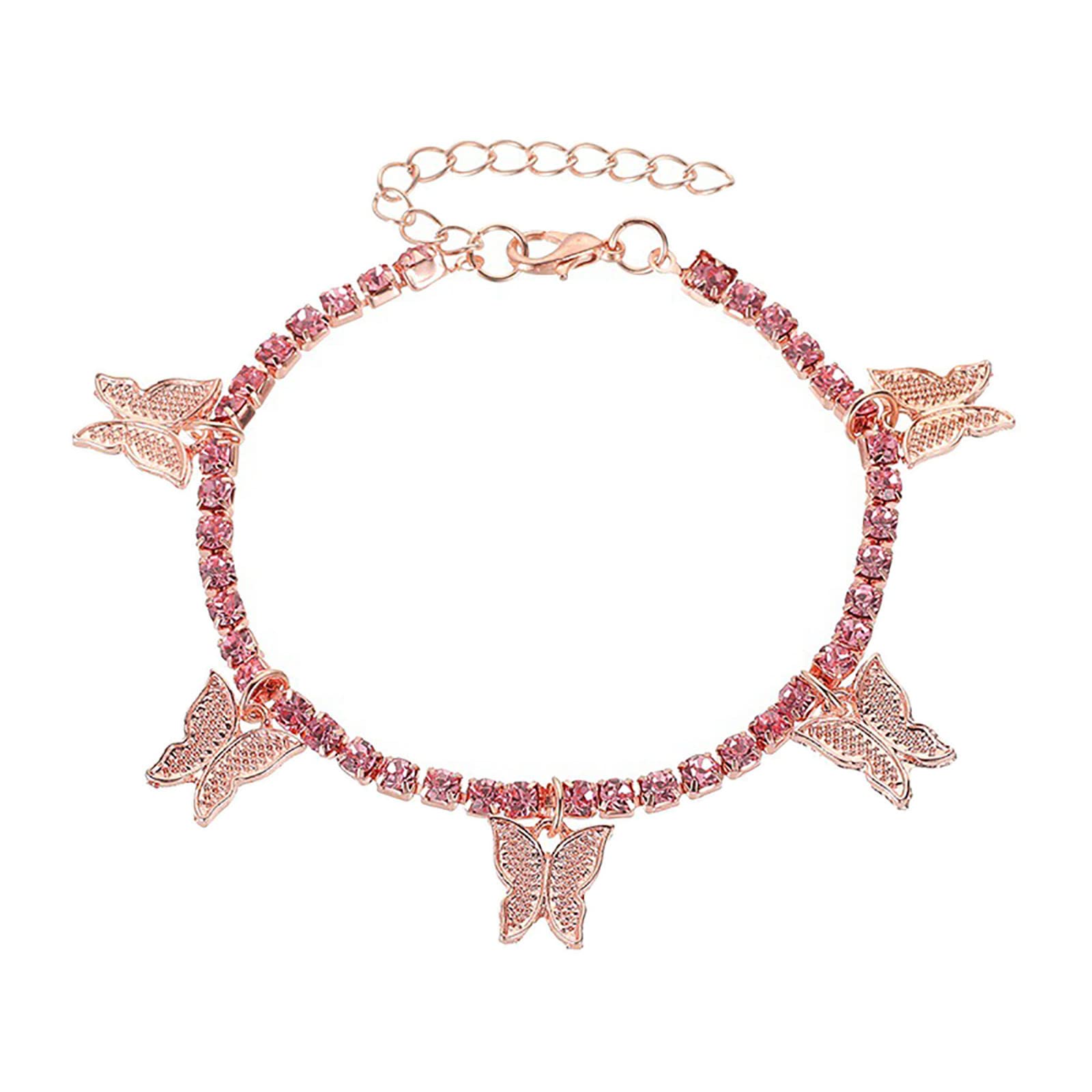 JMEDIT The Rings Pendant Chain Anklet - Simple Multi-Layer Foot Jewelry, Rose Gold Bracelet Set for Women | Perfect for Cosplay, Book Lovers & Teacher Gifts