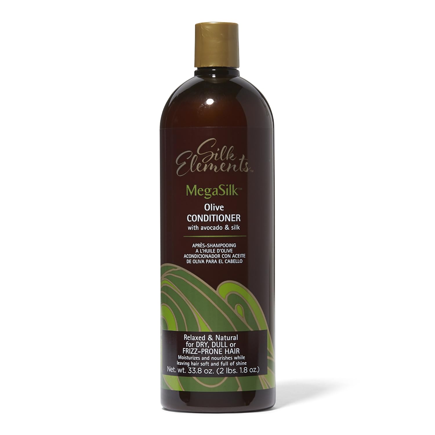 Silk Elements MegaSilk Olive Oil Hair Conditioner - 33.8oz for Dry, Damaged Hair - Deep Moisturizing & Repair Treatment - Perfect for Home & Salon Use