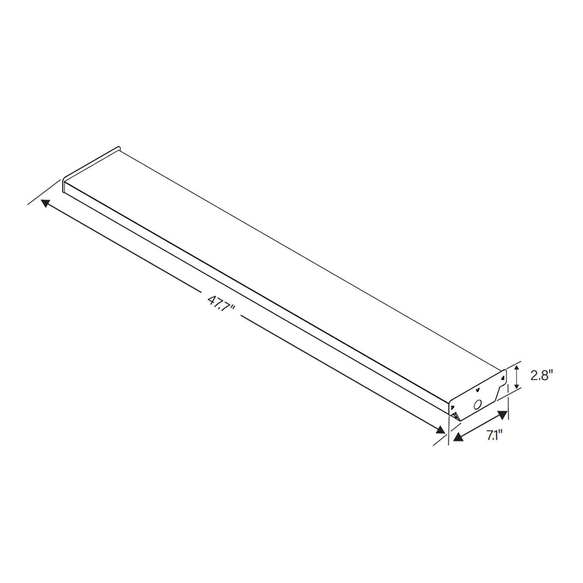 4ft LED Wraparound Light Fixture - 5900 Lumens, 44W, 35K/40K/50K Color Temperature, 120-277V - Perfect for Office, Garage, Warehouse & Commercial Lighting