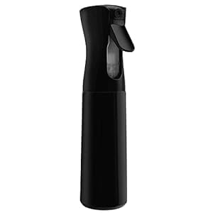 VMITRA 300ml Black Continuous Spray Bottle - Ultra Fine Mist Empty Water Dispenser for Hair Styling, Plants, Cleaning, Salon, Face, Fragrance & Skin Care | Perfect for Home, Garden & Beauty Use