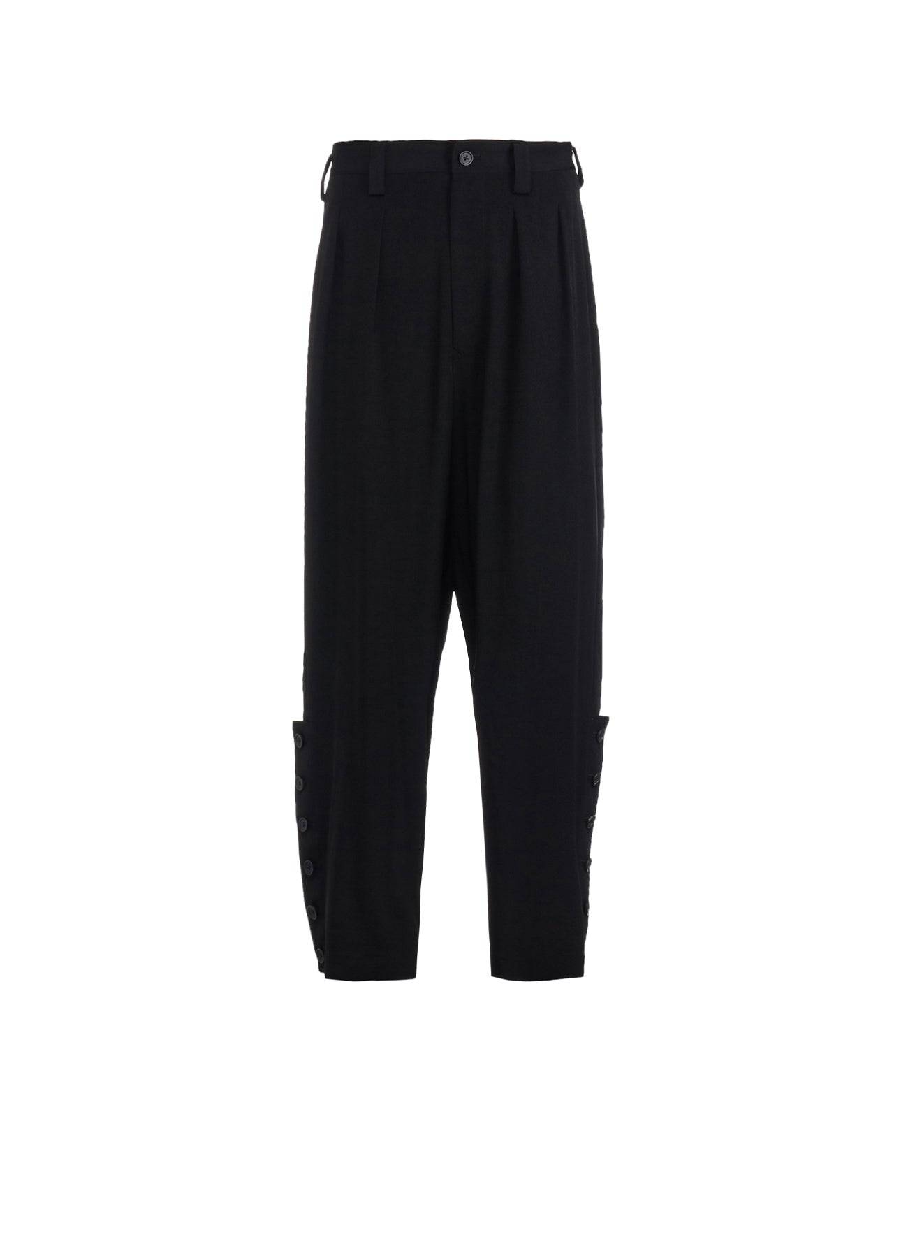Stylish Crepe de Chine Button Slit Pants for Women - Comfortable & Elegant High-Waisted Trousers for Office, Party, and Casual Wear