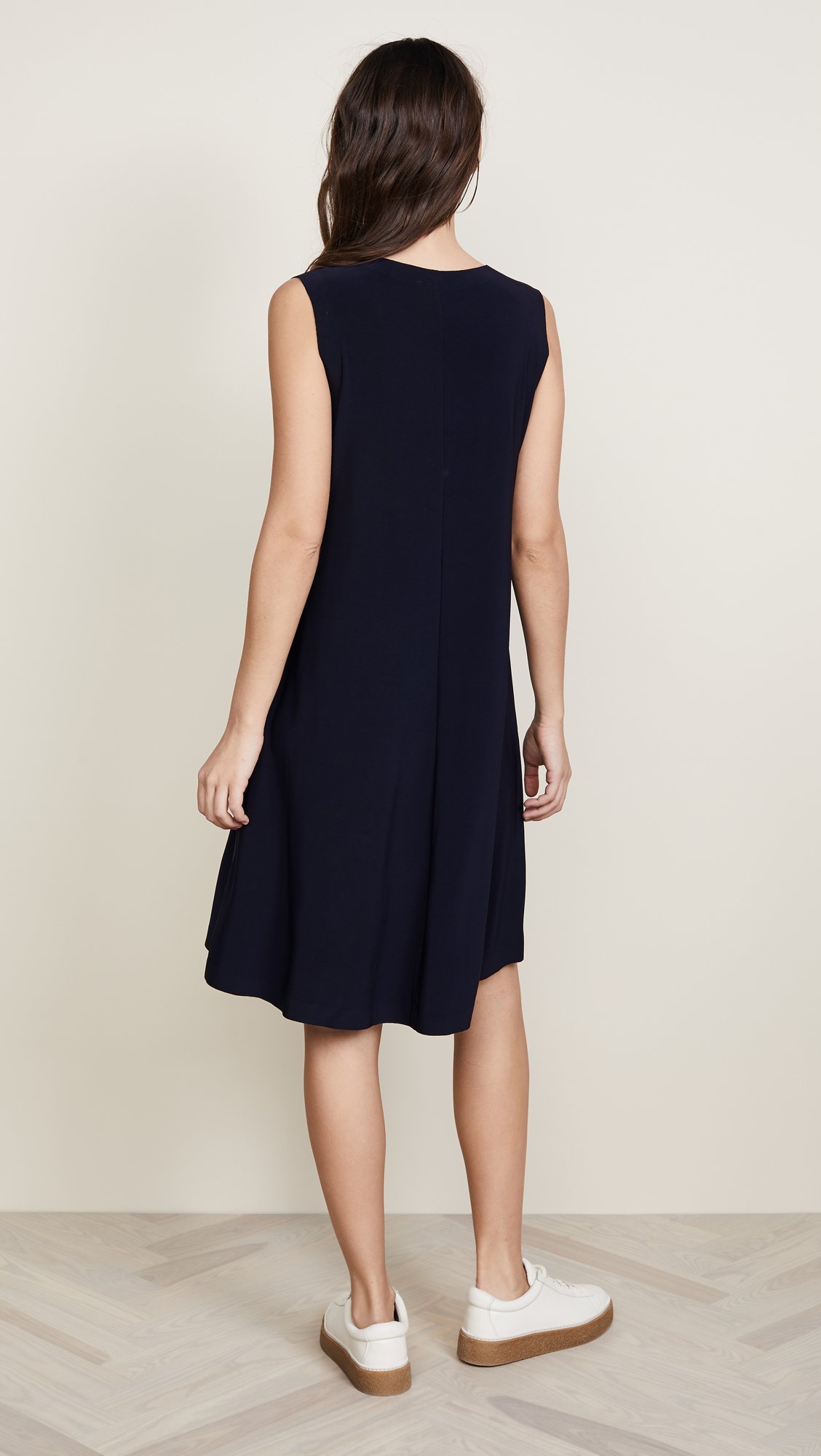 Norma Kamali Women's Sleeveless Swing Dress - Flowy A-Line Mini Dress for Summer, Beach & Casual Wear | Perfect for Vacations, Parties & Everyday Style