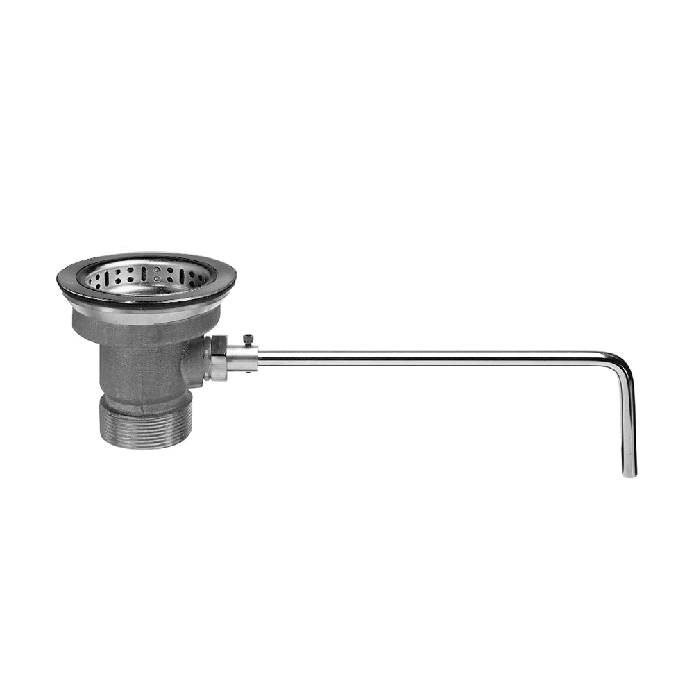 Fisher 22349 DrainKing Waste Valve with Locking Basket Strainer - Heavy Duty Kitchen Sink Drain for Easy Cleaning & Maintenance - Perfect for Restaurants, Food Trucks & Home Kitchens