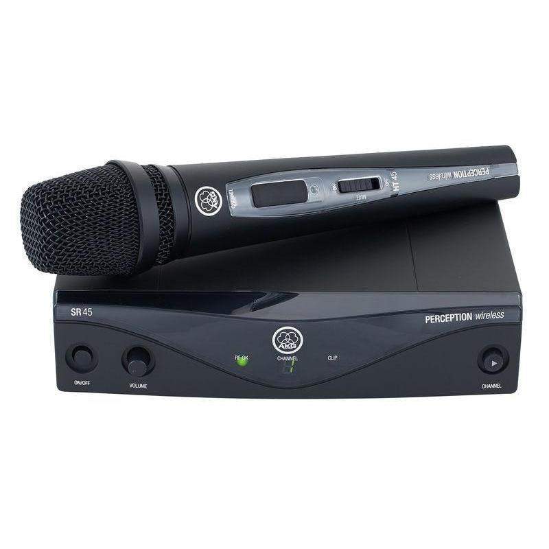 AKG Perception Wireless Handheld Microphone for Singing, Recording & Live Performances - Professional Vocal Mic Set for Studio, Stage & Karaoke