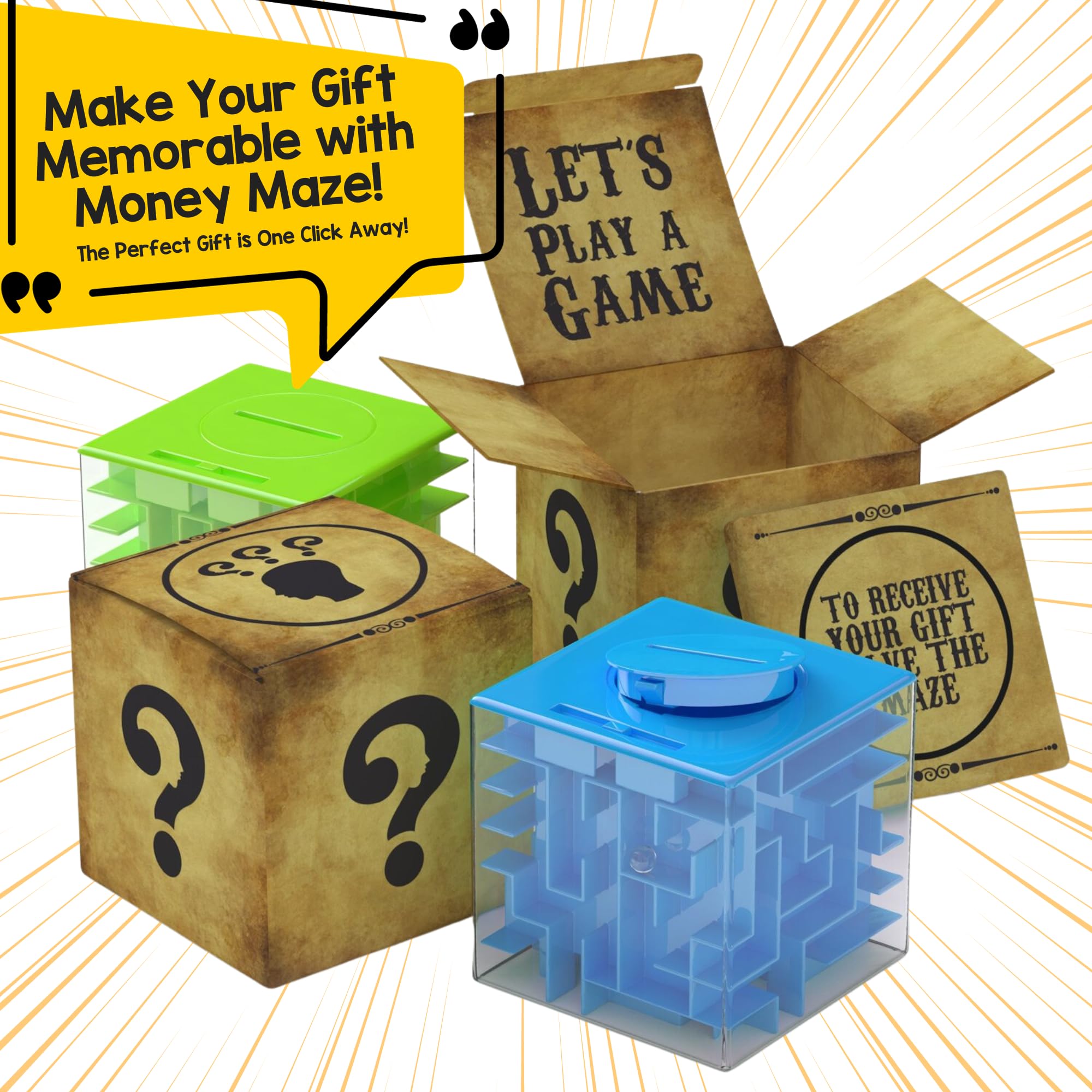 Money Gift Box Puzzle - Fun & Challenging Mystery Cash Box for Adults & Kids, Well-Crafted Money Maze Puzzle Gift Box for Birthdays & Parties | Perfect for Gifting Cash in Creative Way at Celebrations & Special Occasions