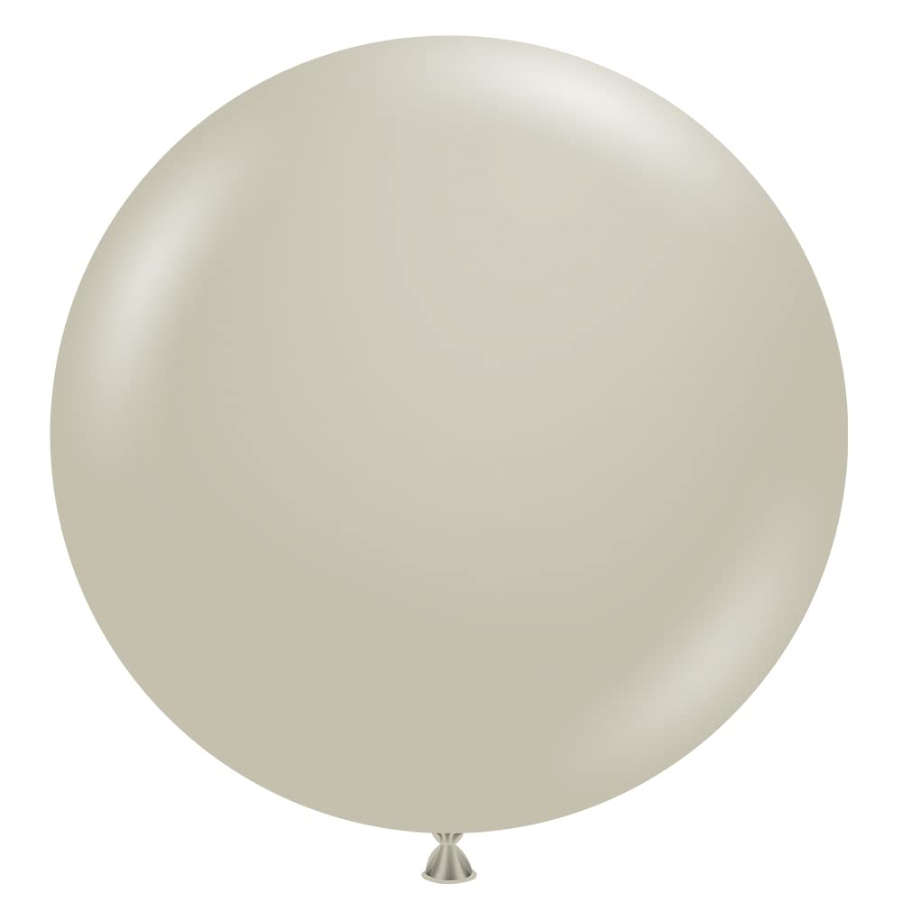 Tuftex Stone Gray 36 Inch Latex Balloons for Party Decorations - Perfect for Birthday, Wedding, Baby Shower & Graduation Events