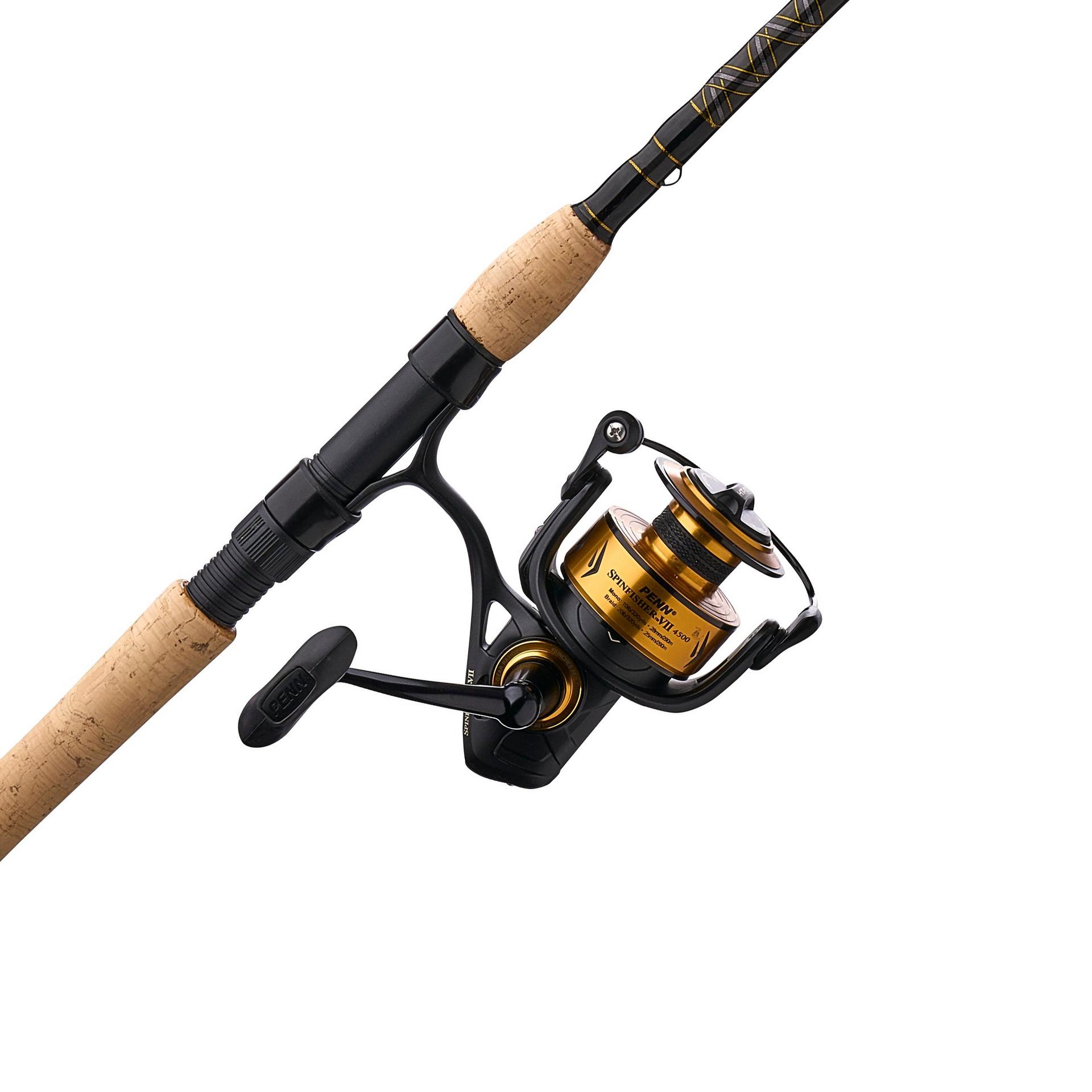 Penn Spinfisher® VII Spinning Rod and Reel Combo - Saltwater Fishing Gear for Surf, Pier & Offshore Angling - Corrosion-Resistant Spinning Reel with Heavy-Duty Fishing Rod