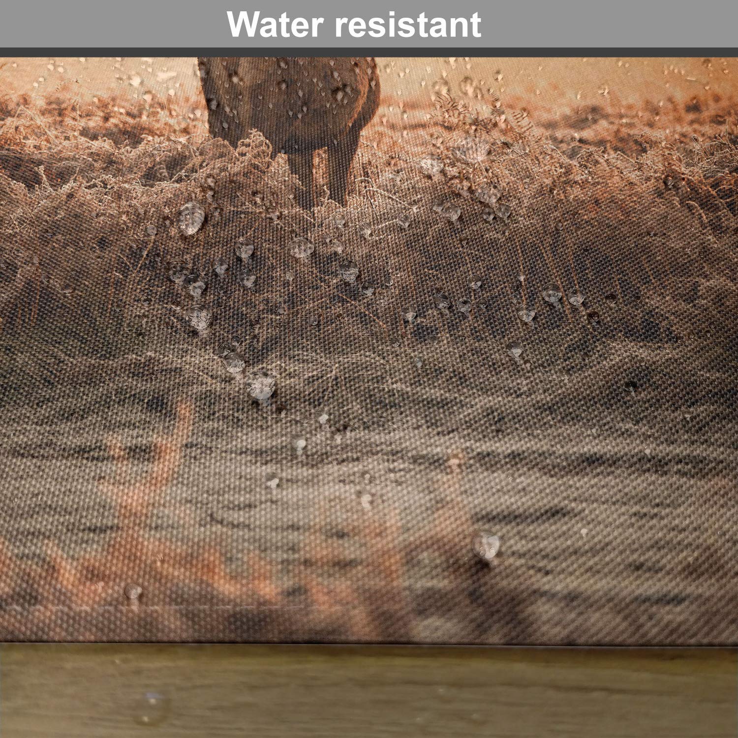 Ambesonne Hunting Placemats Set of 4 - Red Deer in Morning Sun Wilderness Nature Scenery, Washable Fabric Dining Table Mats, Standard Size (Brown/Orange) - Perfect for Rustic Cabin, Lodge, or Country-Themed Home Decor