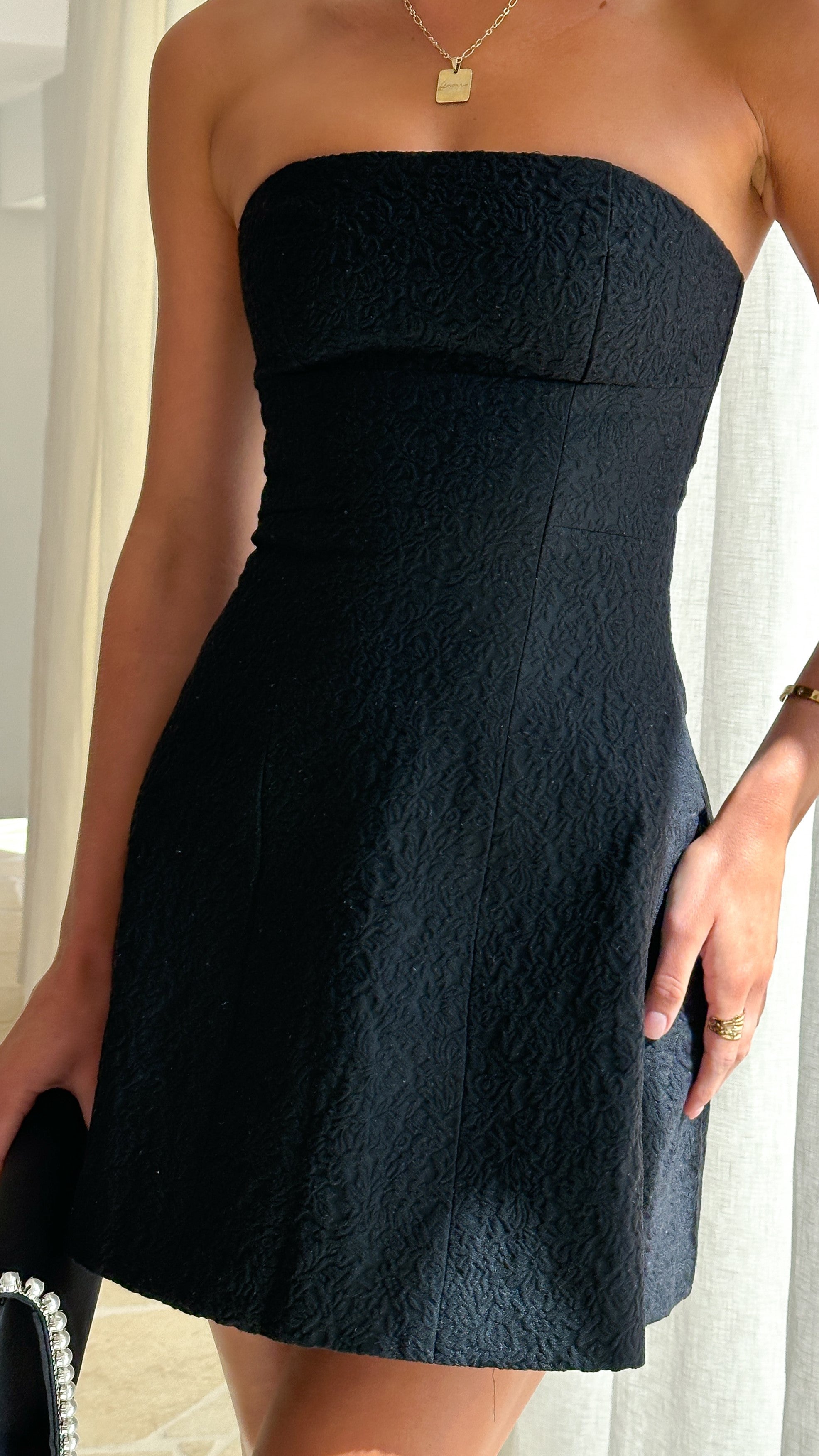 Evelyn Mini Dress - Black | Elegant & Stylish Women's Party Dress for Night Out, Date Night & Special Occasions