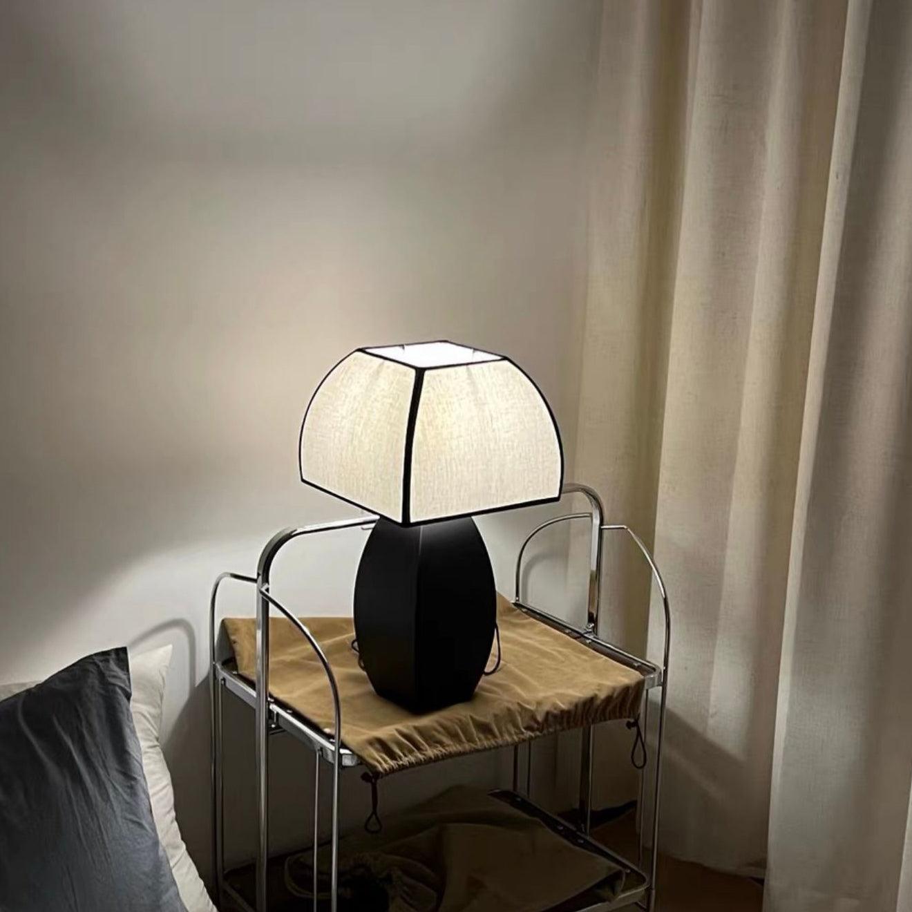 Modern Javier Black Table Lamp - Stylish Home & Office Lighting for Bedroom, Living Room, and Study Desk | Energy Efficient LED Light with Adjustable Brightness