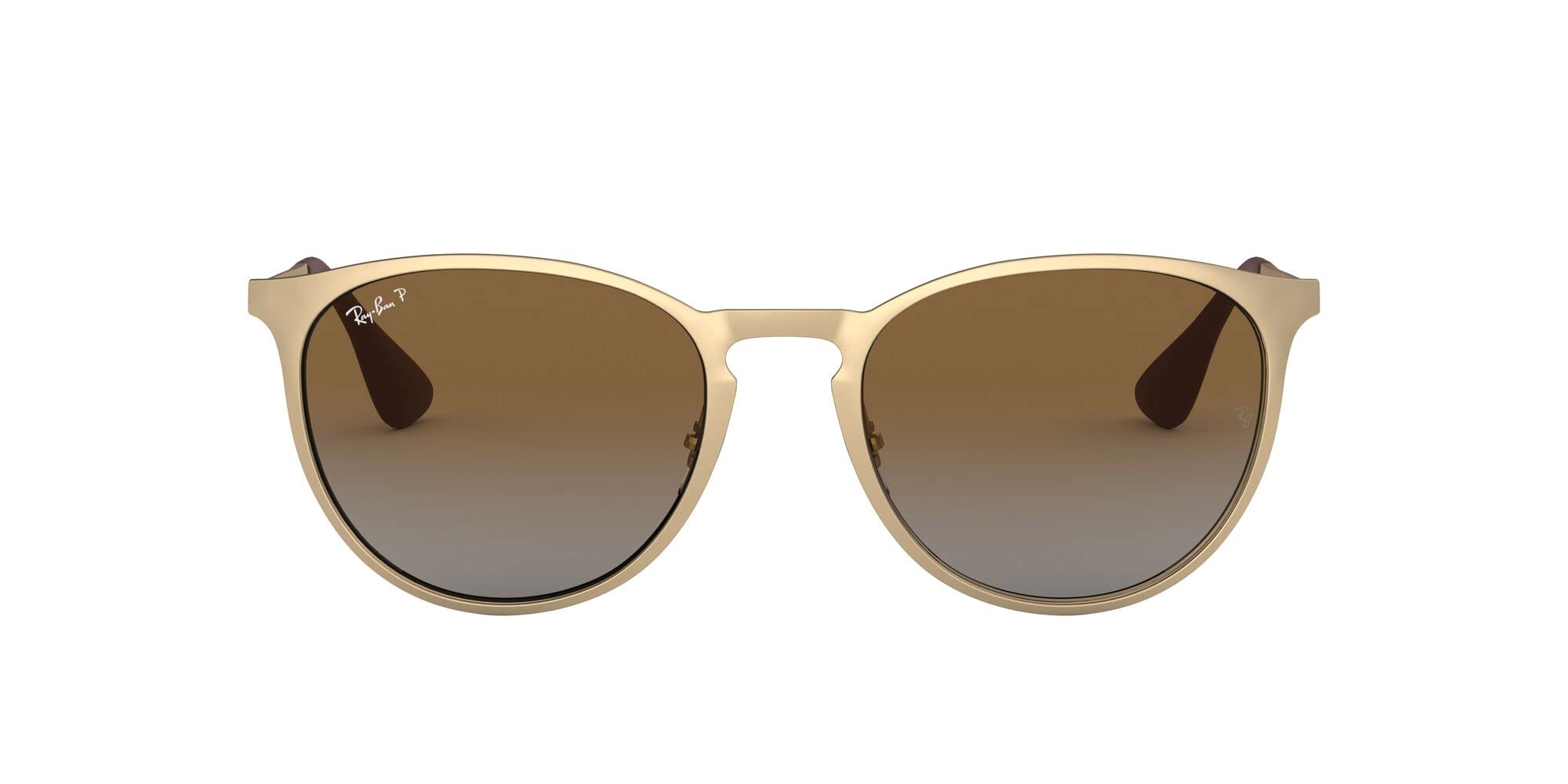 Ray-Ban RB3539 Erika Metal Round Polarized Sunglasses for Women - Classic Retro Style UV Protection Shades for Driving, Beach & Outdoor Activities