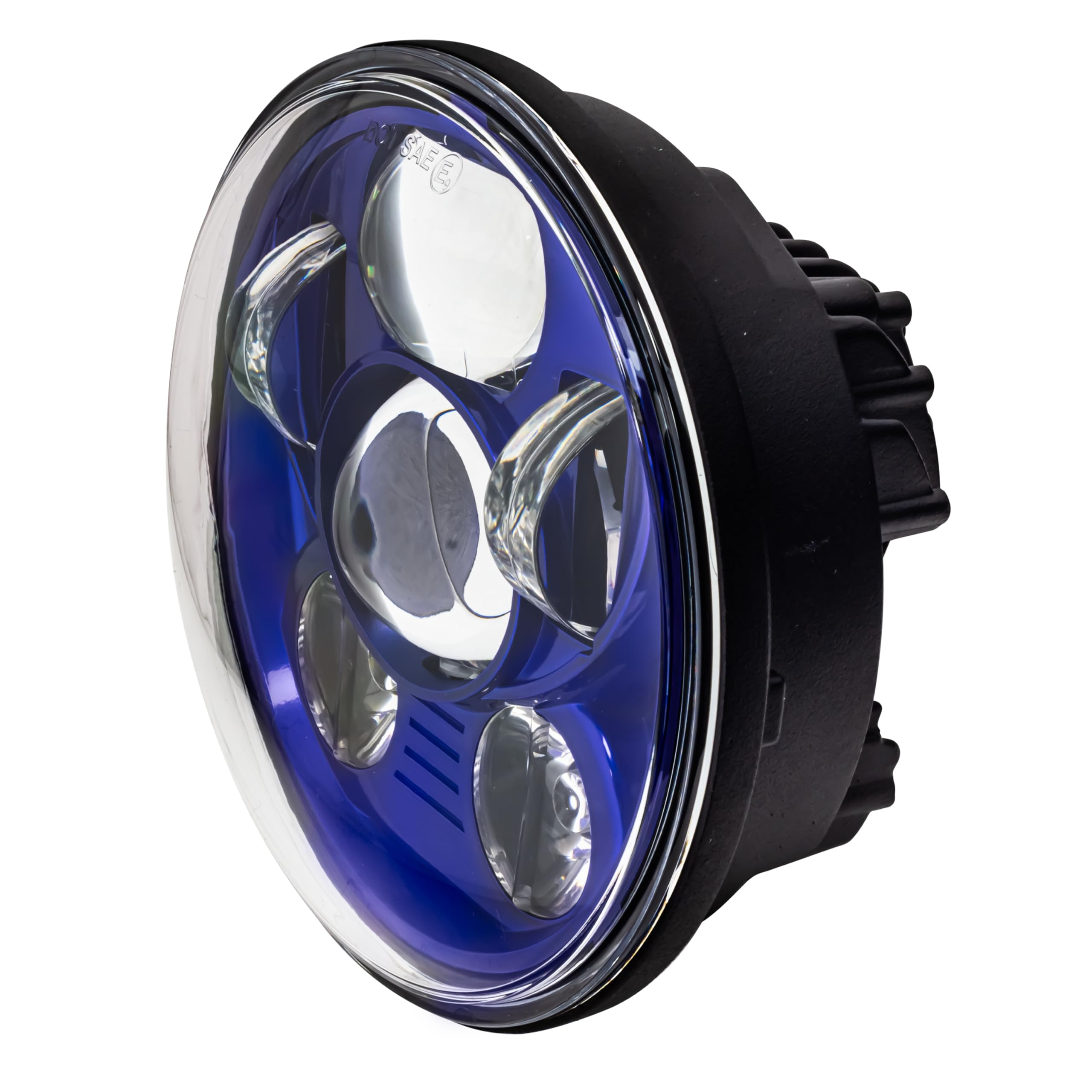 Eagle Lights 5.75 Inch Generation III LED Headlight Kit with Bracket & Hardware - Compatible with Honda VTX 1300 & 1800 Motorcycles (Blue) - High Visibility for Night Riding & Off-Road Adventures