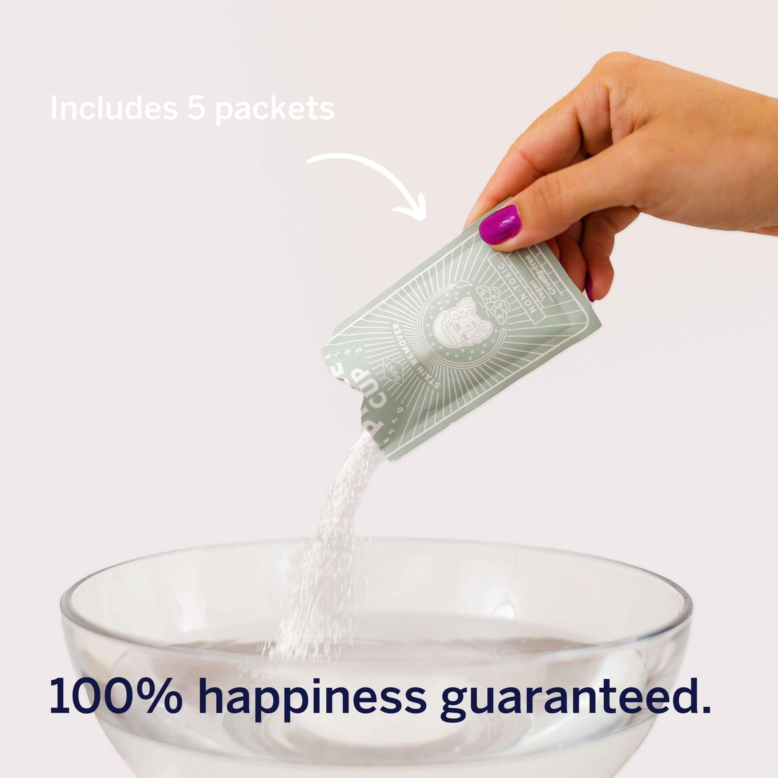 Organic & Natural Pixie Cup Stain Remover for Menstrual Cups & Discs - 5 Pack Sterilizing Cleaner to Remove Stains from Reusable Period Products - Safe for Sensitive Skin | Perfect for Travel, Gym & Eco-Friendly Period Care
