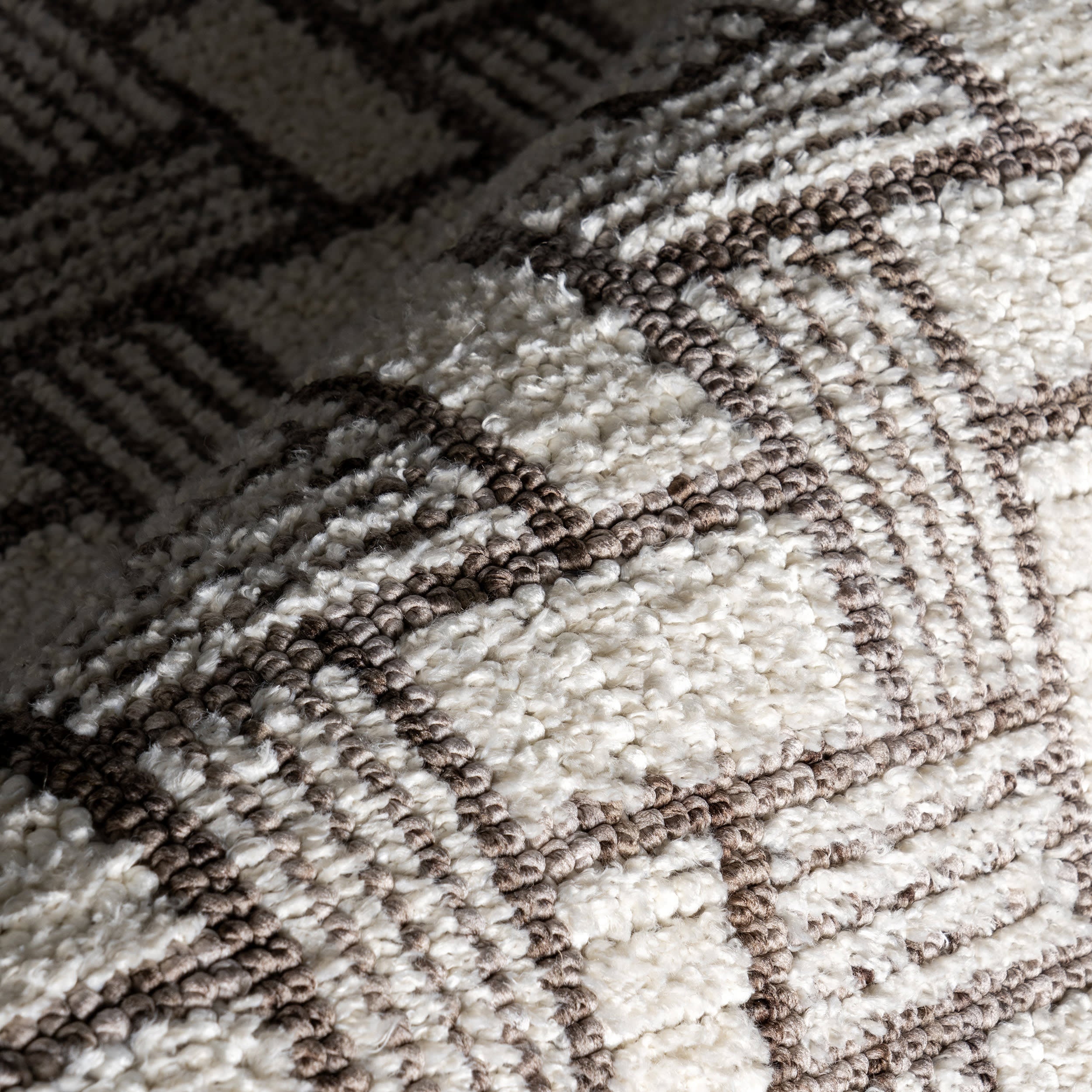 Charli Geometric Ivory Area Rug - Modern Boho Chic Design for Living Room, Bedroom & Home Decor