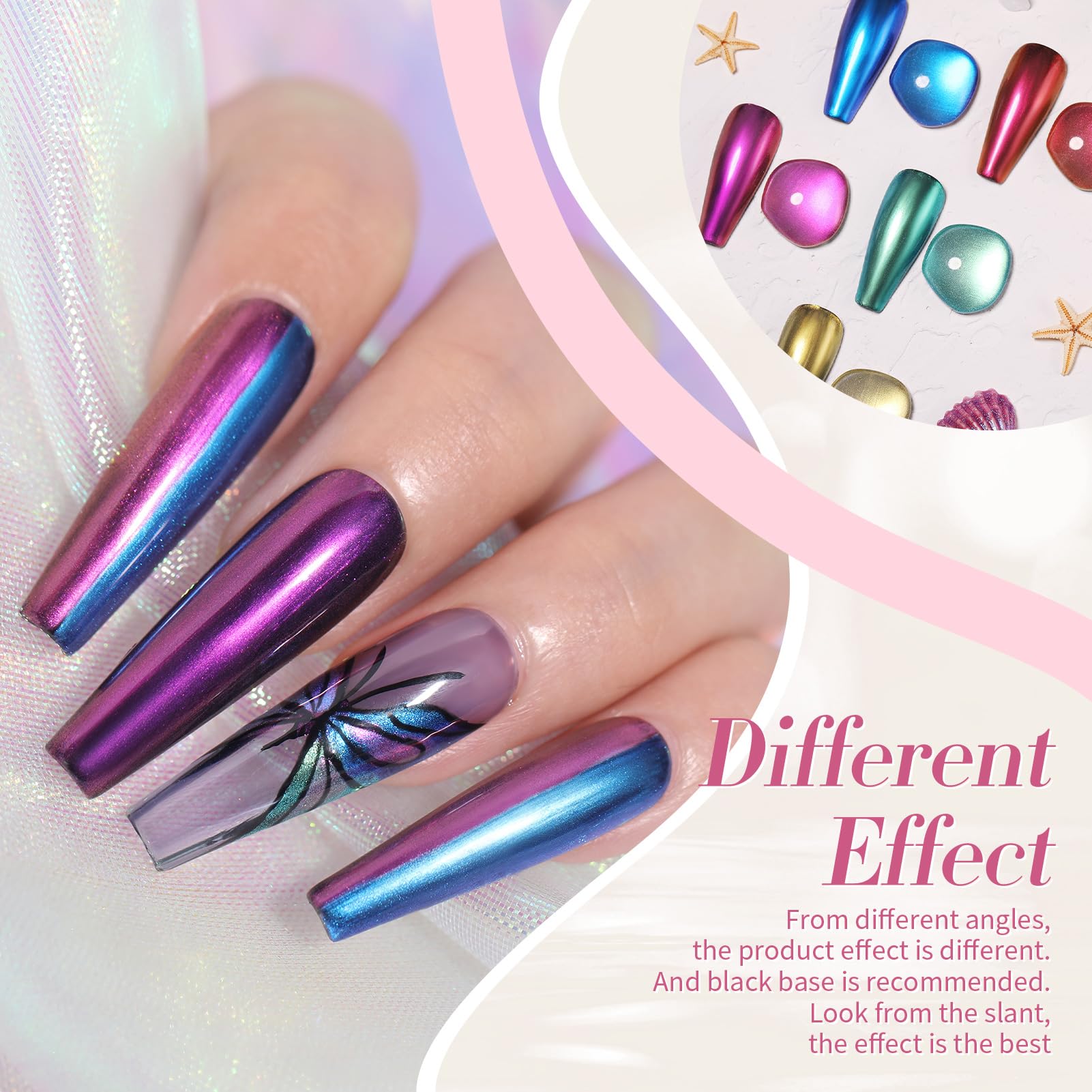 Born Pretty Pearl Nail Polish Set - 5 Colors Transparent Shell Glimmer Shimmer Sheer Jelly Nail Varnish with Base & Top Coat | Manicure, Nail Art, French Tips, Pedicure, Salon & Home Use