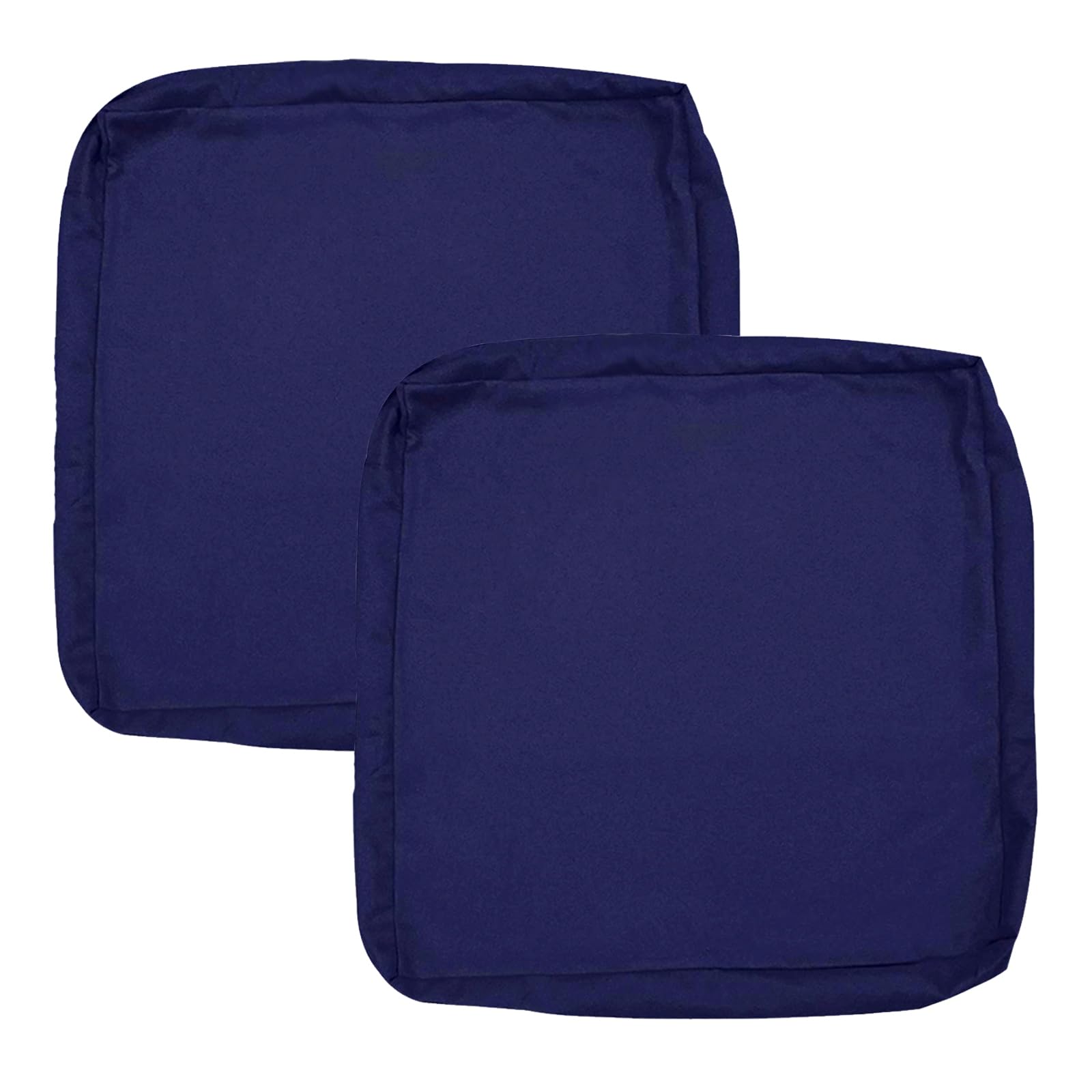 Oslimea 24x24x4 Inch Waterproof Outdoor Patio Cushion Covers 2-Pack - Washable Replacement Seat Slipcovers for Sofa, Couch & Chair - Indoor/Outdoor Furniture Protector (Blue) - Perfect for Backyard, Deck, Poolside & Patio Furniture