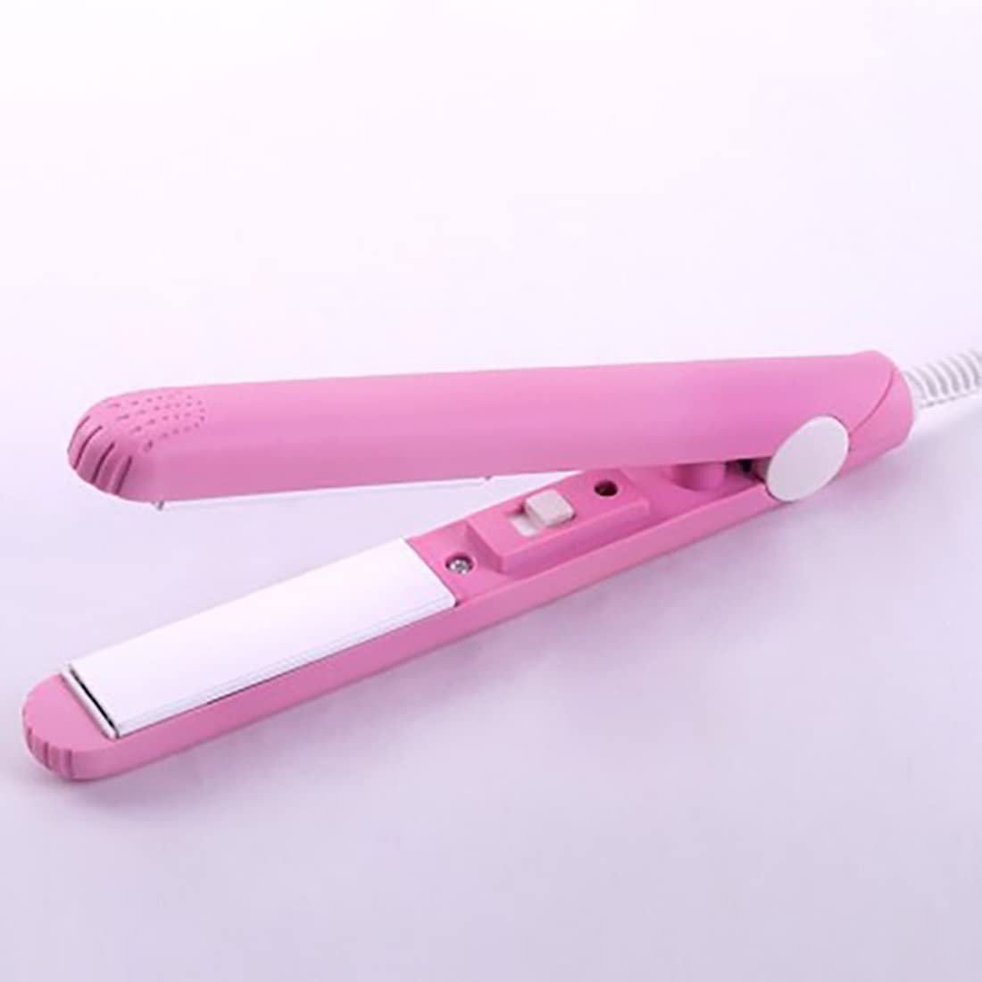Nirvani Mini Hair Straightener - Pink Portable Flat Iron for Travel, Quick Styling & Smoothing - Perfect for Home, Salon & On-the-Go Use