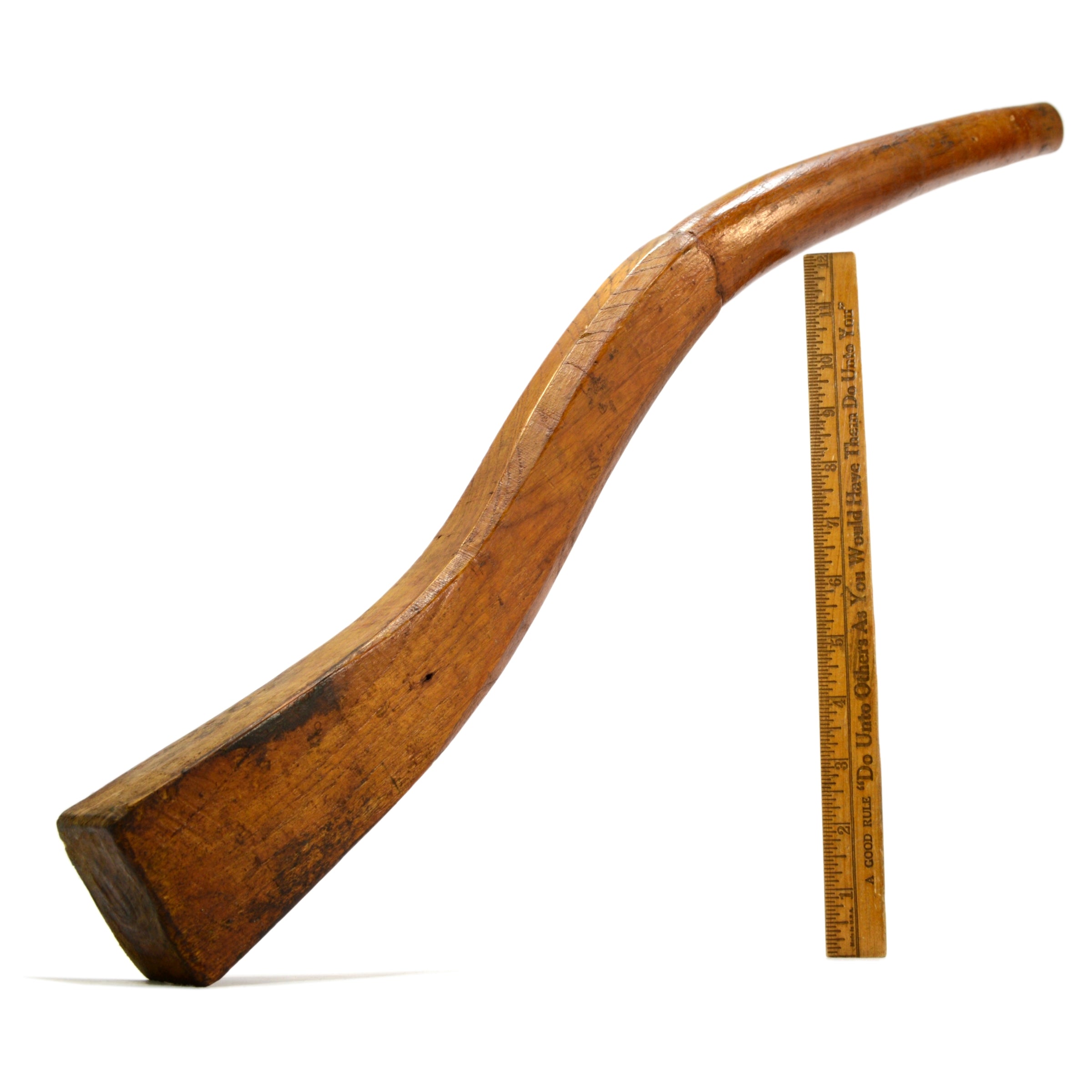 Vintage Ship Carpenter's Adze with Wood Handle - 34 Inch Replacement Hand Carved Ash Axe for Woodworking & Boat Building | Perfect for DIY Projects & Traditional Craftsmanship