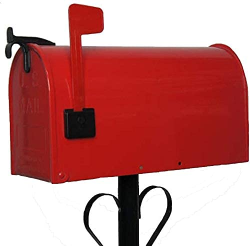 Lockable Wall Mount Mailbox - American Standard Weatherproof Outdoor Post Box for Letters, Newspapers & Parcels - Secure Mail Drop Box with Key (Red) | Perfect for Homes, Apartments & Offices
