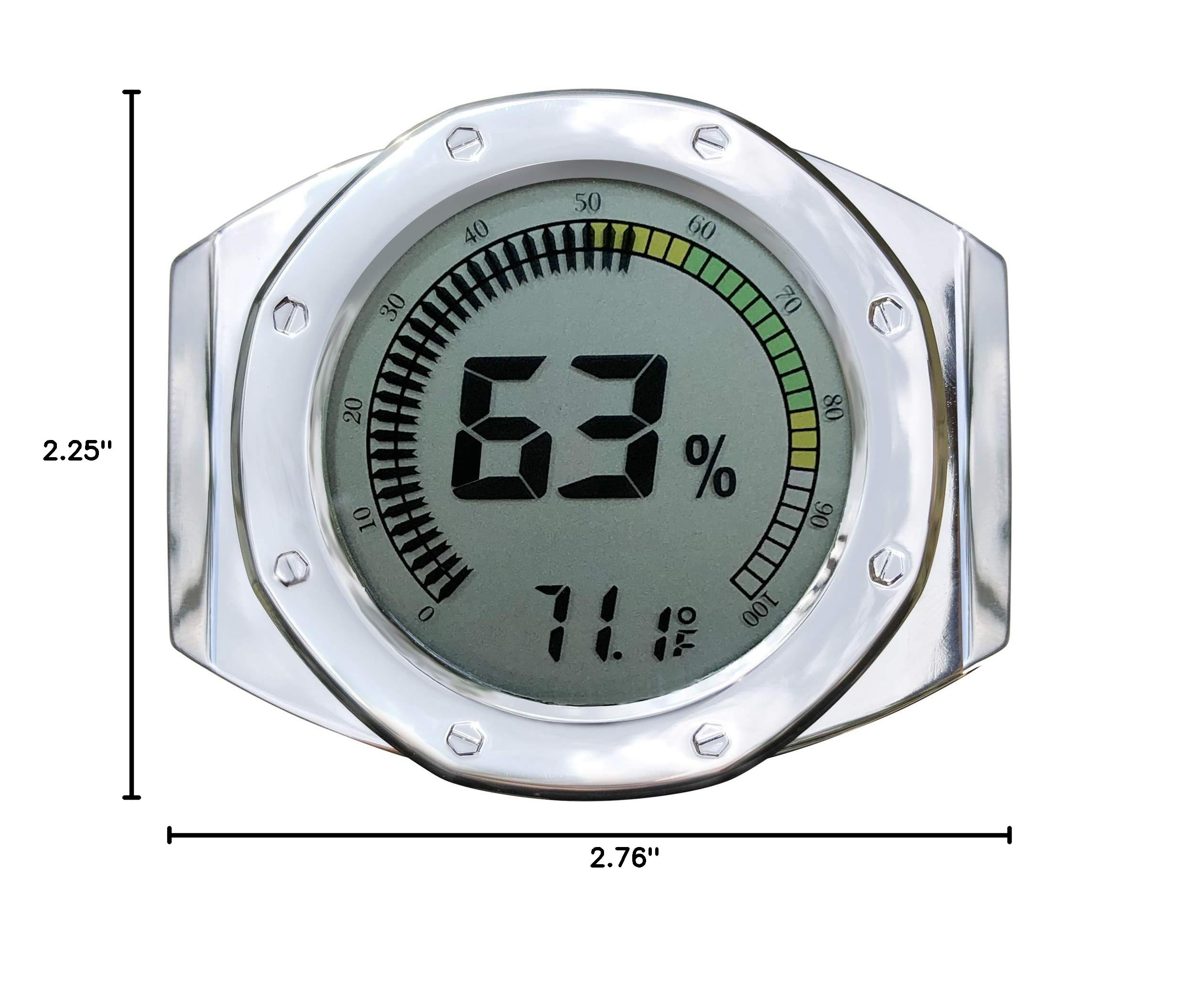 Premium Digital Thermometer Hygrometer with LCD Display - 2 Pack (Silver & Gold) for Humidity & Temperature Monitoring - Perfect for Home, Office, Greenhouse & Wine Cellar Use