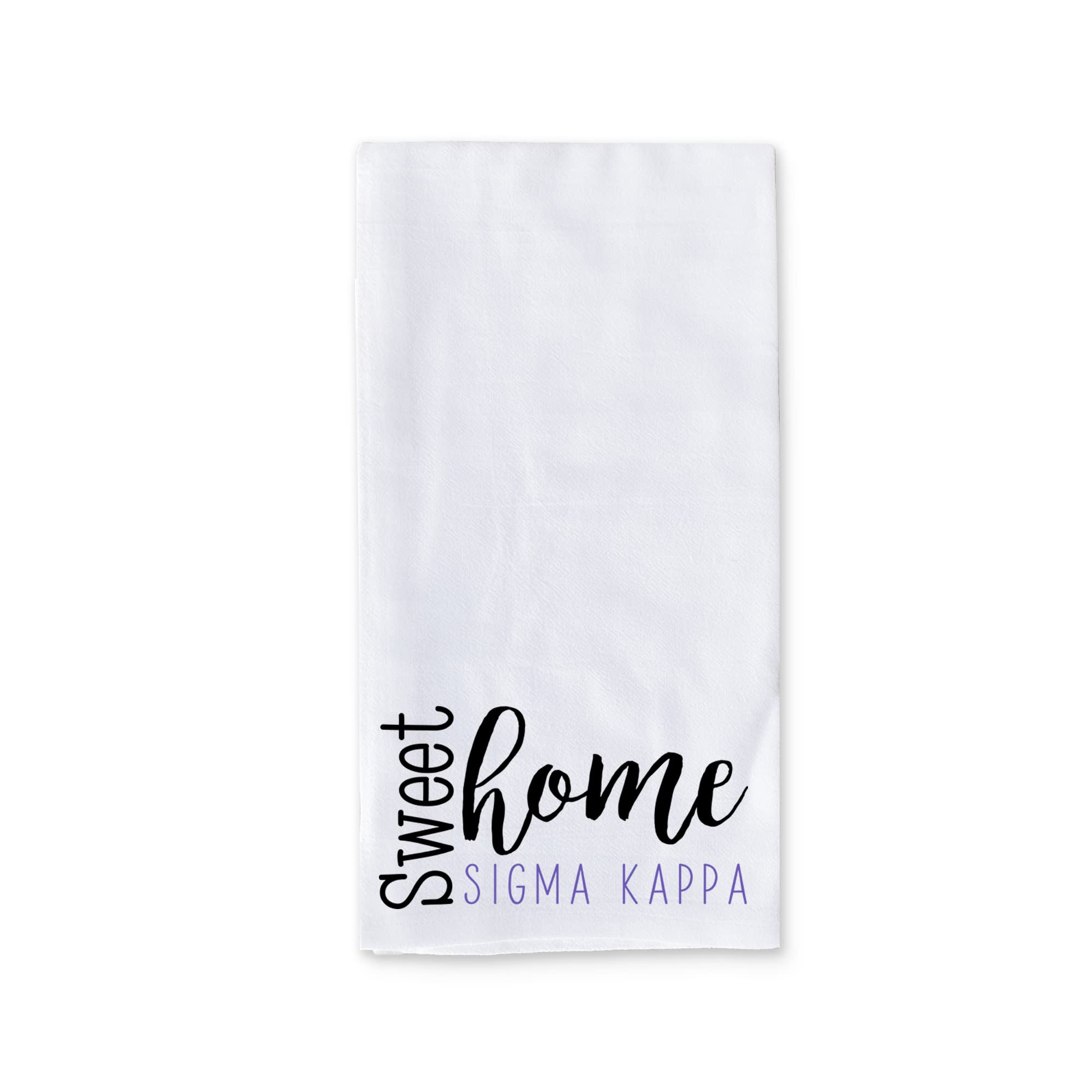 Sigma Kappa Sorority Kitchen Towels - Sweet Home Dish Towels & Tea Towels for Kitchen Decor - Perfect for Sorority Gifts, Housewarming & Greek Life Decorations
