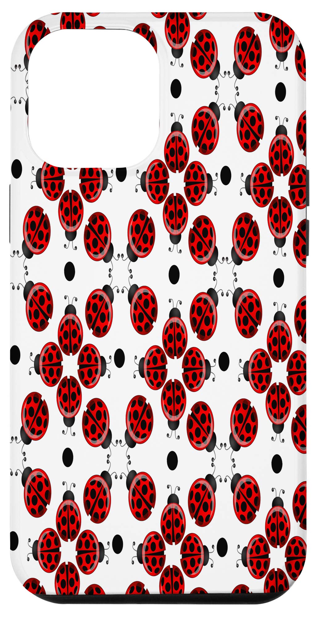 Cute Ladybug iPhone 12 Pro Max Case - Shockproof Protective Cover with Slim Design for Women & Girls - Perfect for Everyday Use, School, Work & Travel