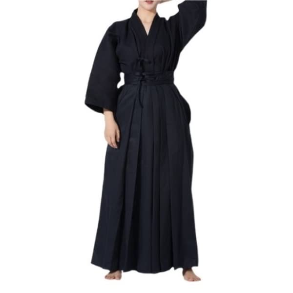 Premium Kendo Uniform for Men & Women - Competition & Training Aikido Hakama Suit - Breathable & Durable Martial Arts Gear (Large, Black) - Perfect for Dojo Practice, Tournaments & Traditional Japanese Martial Arts