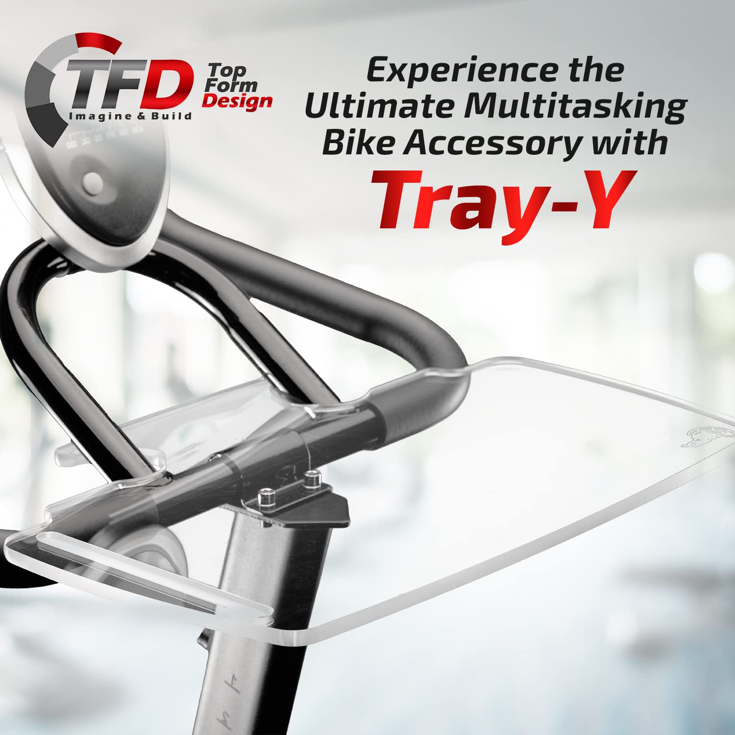 TFD Yosuda Bike Compatible Tablet Stand - Clear, Lightweight & Portable for Men & Women | Perfect for Cycling, Workouts & Home Office Use