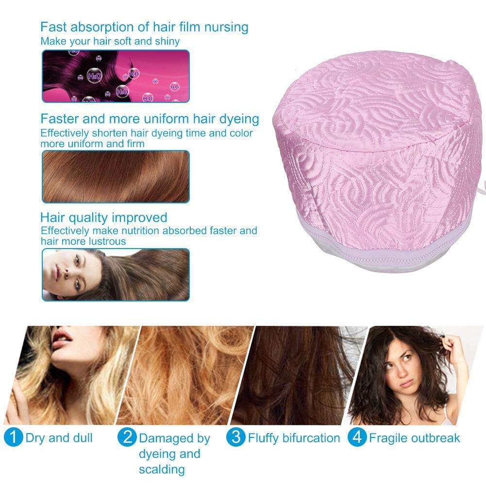 QONETIC Thermal Hair Spa Cap with Steamer - Deep Conditioning Heat Treatment for Dry & Damaged Hair - At-Home Hair Care for Women - Perfect for Salon-Style Nourishment & Relaxation