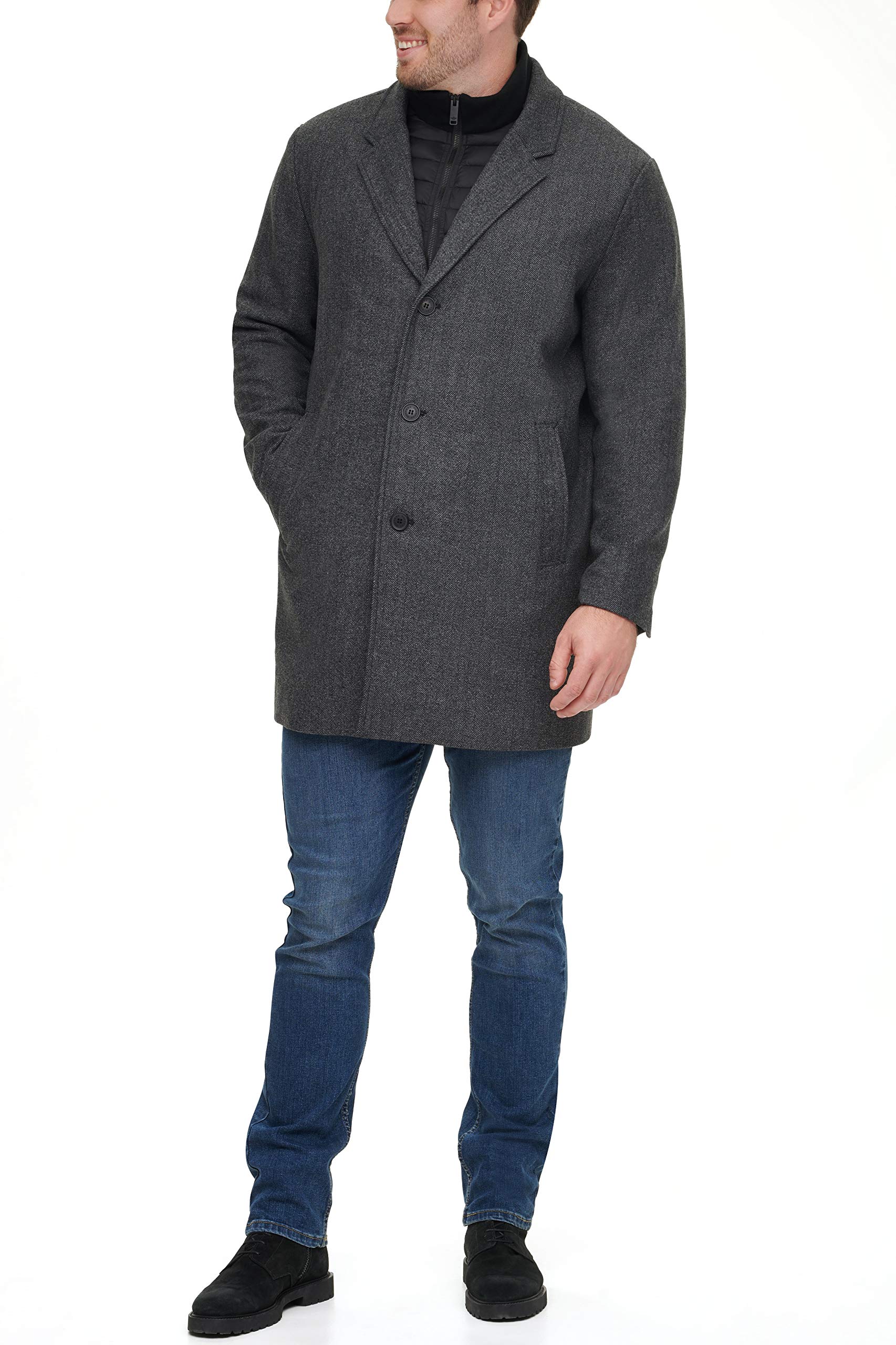Dockers Men's Henry Wool Blend Top Coat - Classic Winter Overcoat for Business & Casual Wear (Regular, Big & Tall Sizes) | Perfect for Office, Weddings & Formal Events