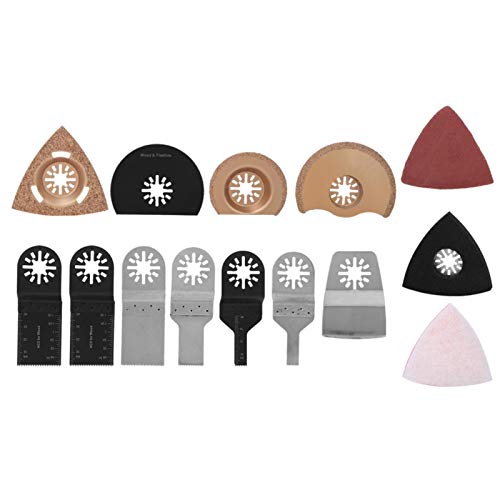 38PCS Oscillating Multitool Saw Blades Kit - Premium Wood, Plastic & Soft Metal Cutting Blades for Oscillating Tools - Perfect for DIY Projects, Home Renovation & Woodworking