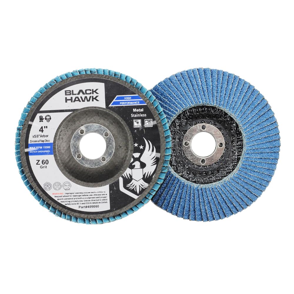 4 Inch Zirconia Abrasive Flap Discs (10 Pack, 60 Grit) - 4