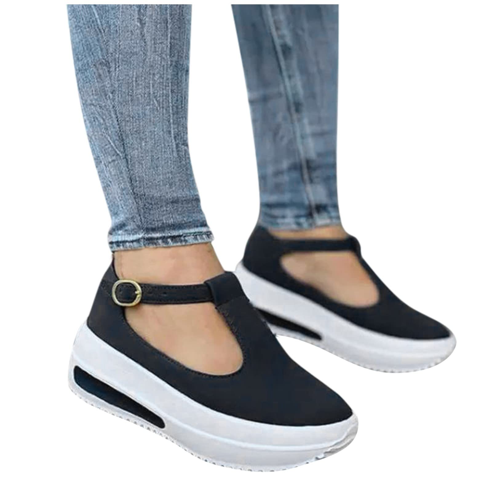 Aniywn Women's Espadrille Platform Sandals with Ankle Straps - Comfortable Summer Wedge Closed Toe Casual Shoes for Beach, Vacation & Daily Wear