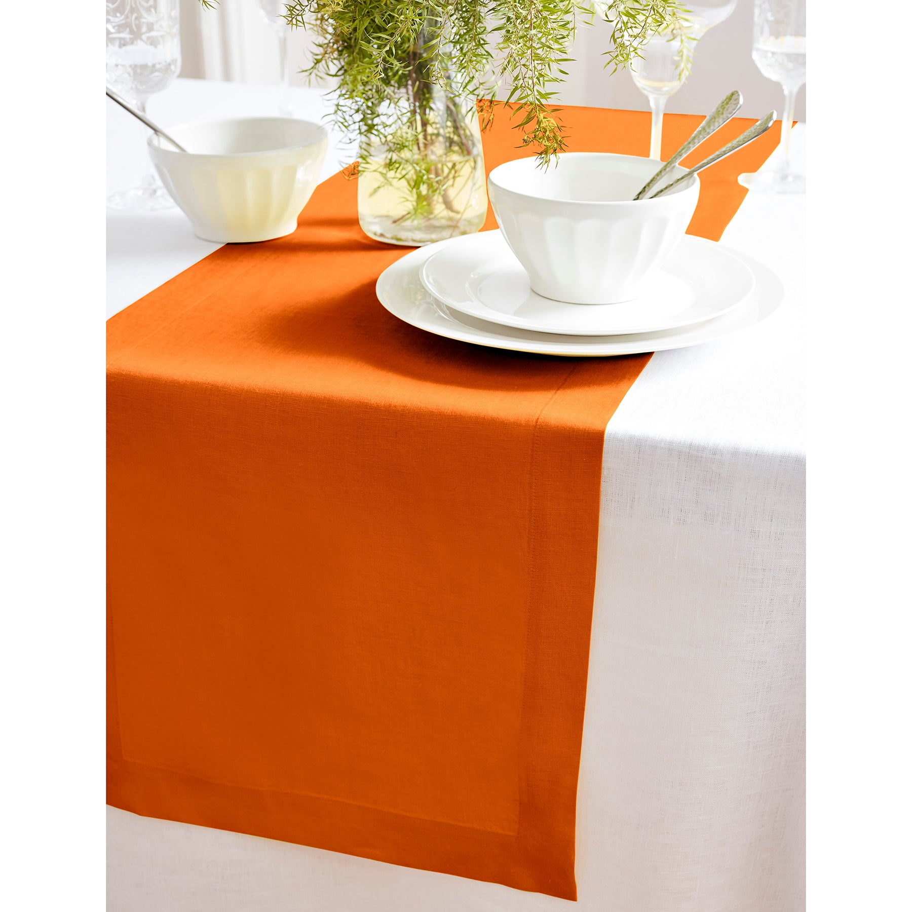Sonoma Table Runner - Elegant Cotton Linen Dining Table Decor for Thanksgiving, Christmas & Wedding - Perfect for Holiday Home Decor & Party Settings