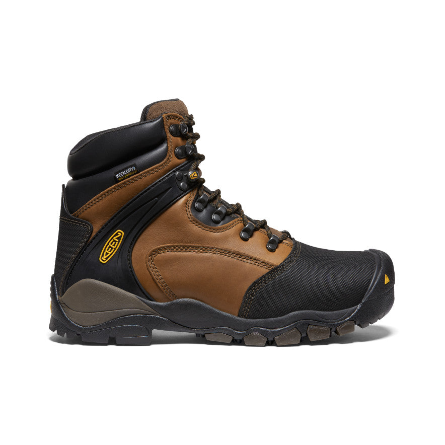 **Men's Louisville 6 MET Steel Toe Waterproof Work Boots - Slate Black | Heavy Duty Safety Shoes for Construction, Hiking & Outdoor Work**