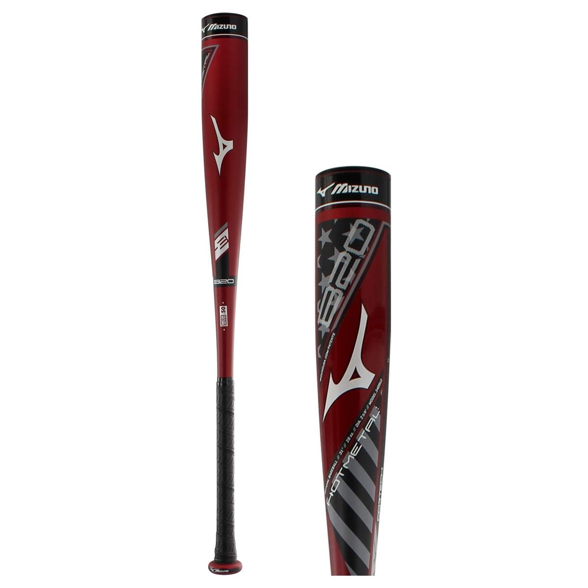 Mizuno B20-HOT METAL BBCOR Baseball Bat - High Performance Aluminum Alloy Bat for Power Hitters - Perfect for League Games & Home Run Training