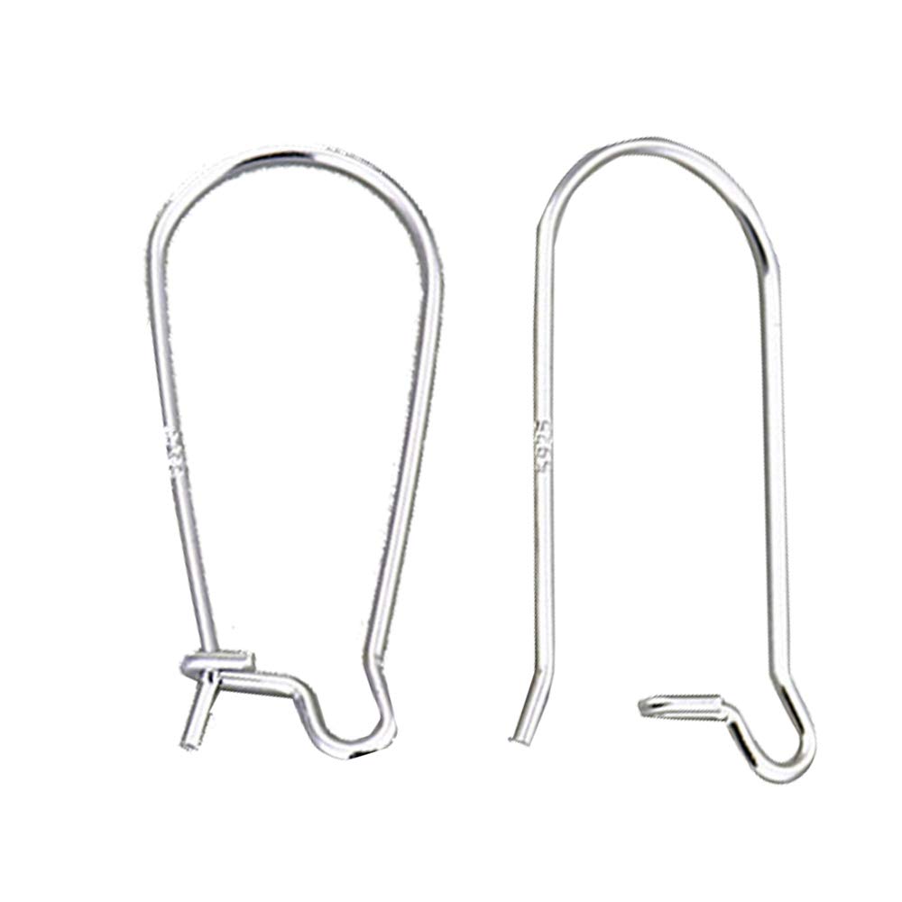 5 Pairs 925 Sterling Silver Kidney Ear Wires, 21 Gauge French Hook Earring Findings for DIY Jewelry Making - Perfect for Handmade Dangle Earrings, Boho & Bridal Accessories