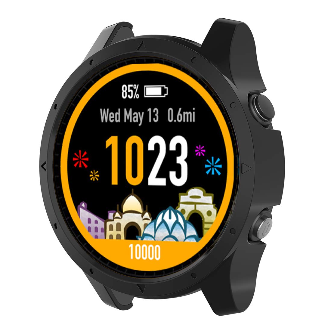Premium PC Protective Case for Garmin Forerunner 945/935 - Shockproof Anti-Scratch Cover Skin (Black) - Perfect for Running, Cycling & Outdoor Sports