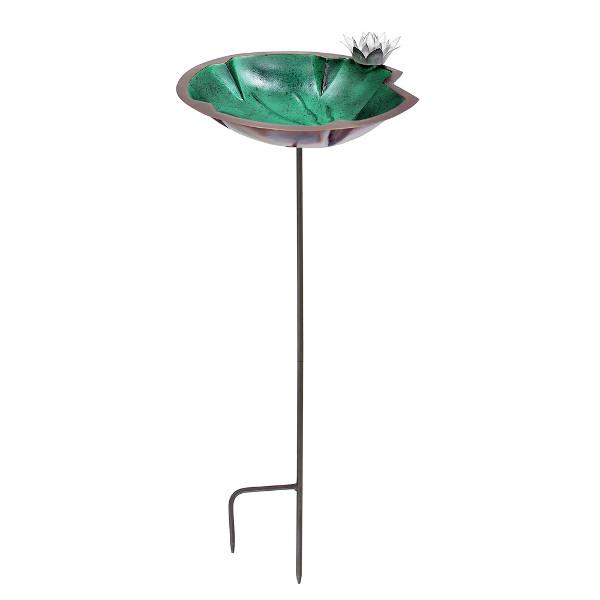 Lilypad Birdbath - Decorative Garden Bird Bath with Natural Leaf Design for Outdoor Bird Watching & Garden Decor