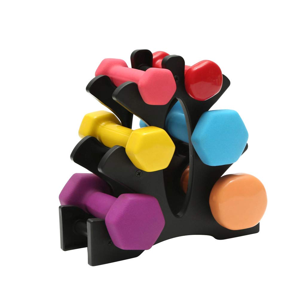 Shmei 3-Tier Heavy Duty Dumbbell Rack Stand - Multilevel Gym Storage Organizer for Dumbbells & Hand Weights - Anti-Wear Design for Home Gym, CrossFit & Workout Spaces