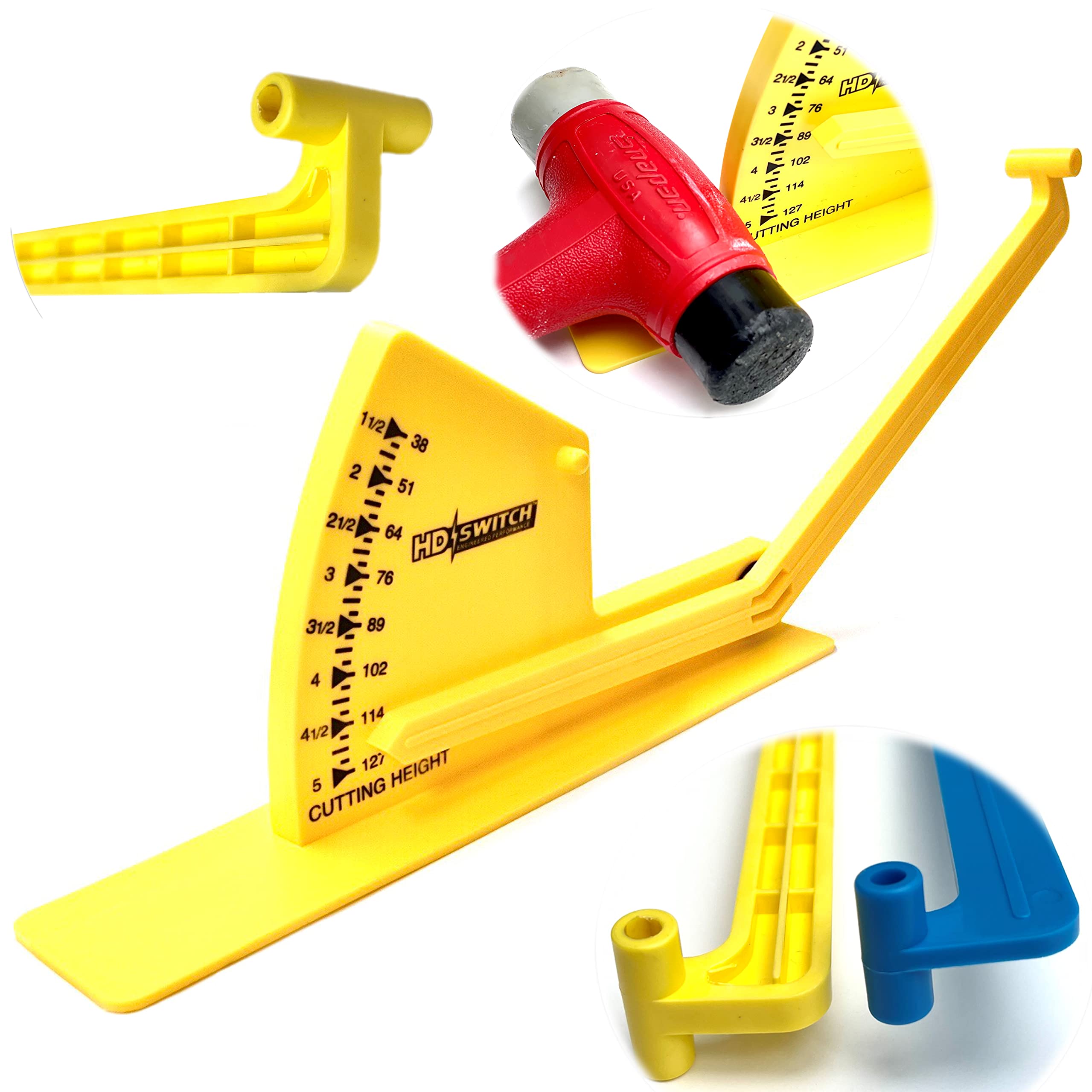 Premium HD Switch OEM Upgrade Deck Blade Leveler Gauge - Compatible with Toro, Exmark, Snapper, Simplicity, Ferris, Kubota, Bush Hog, Poulan, Ariens, Gravely, Bobcat Lawn Mowers & Garden Tractors - Perfect for Zero-Turn Lawnmowers & Professional Landscaping