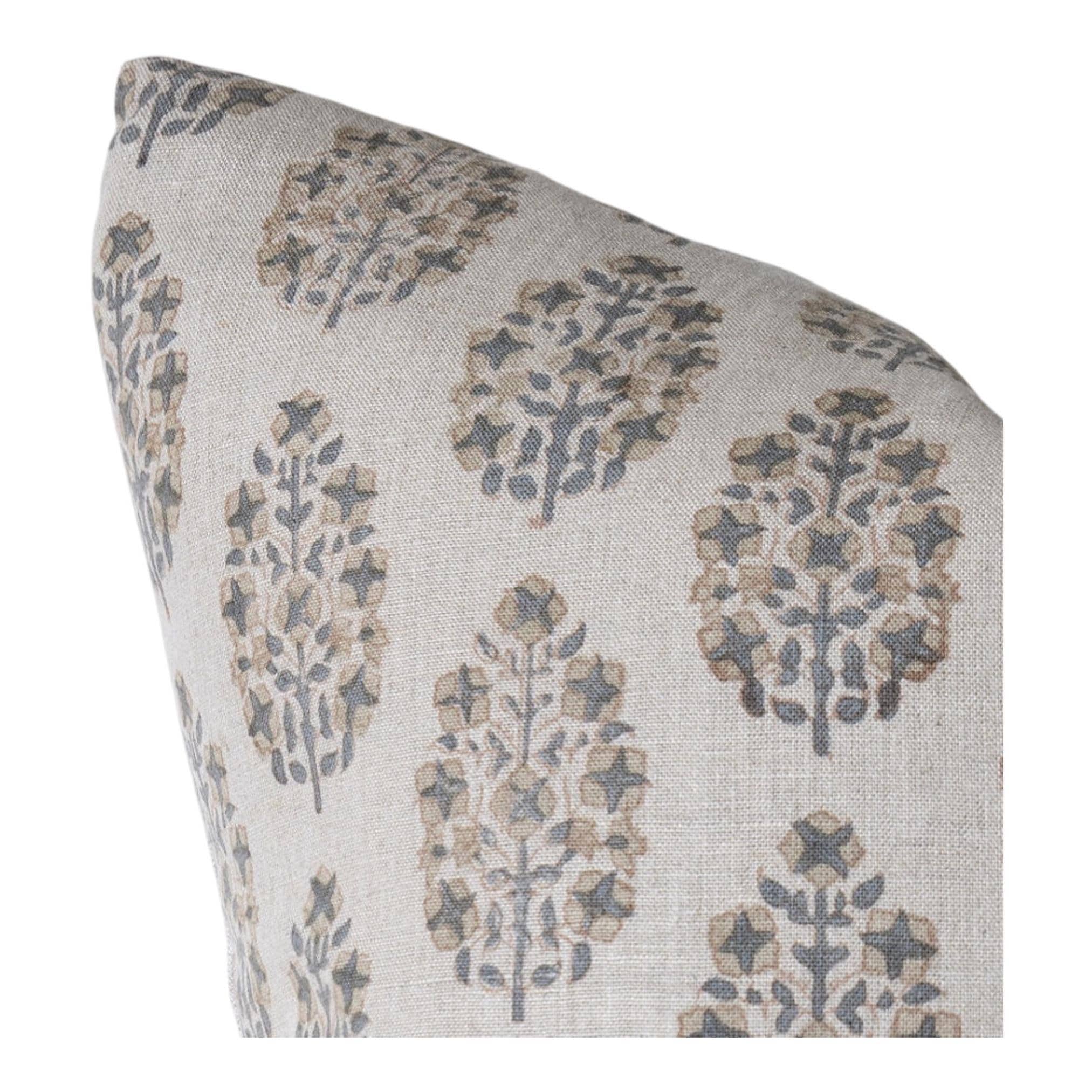 Stylish Torrey Block Print Floral Pillow Cover - Bohemian Home Decor for Living Room, Bedroom & Sofa