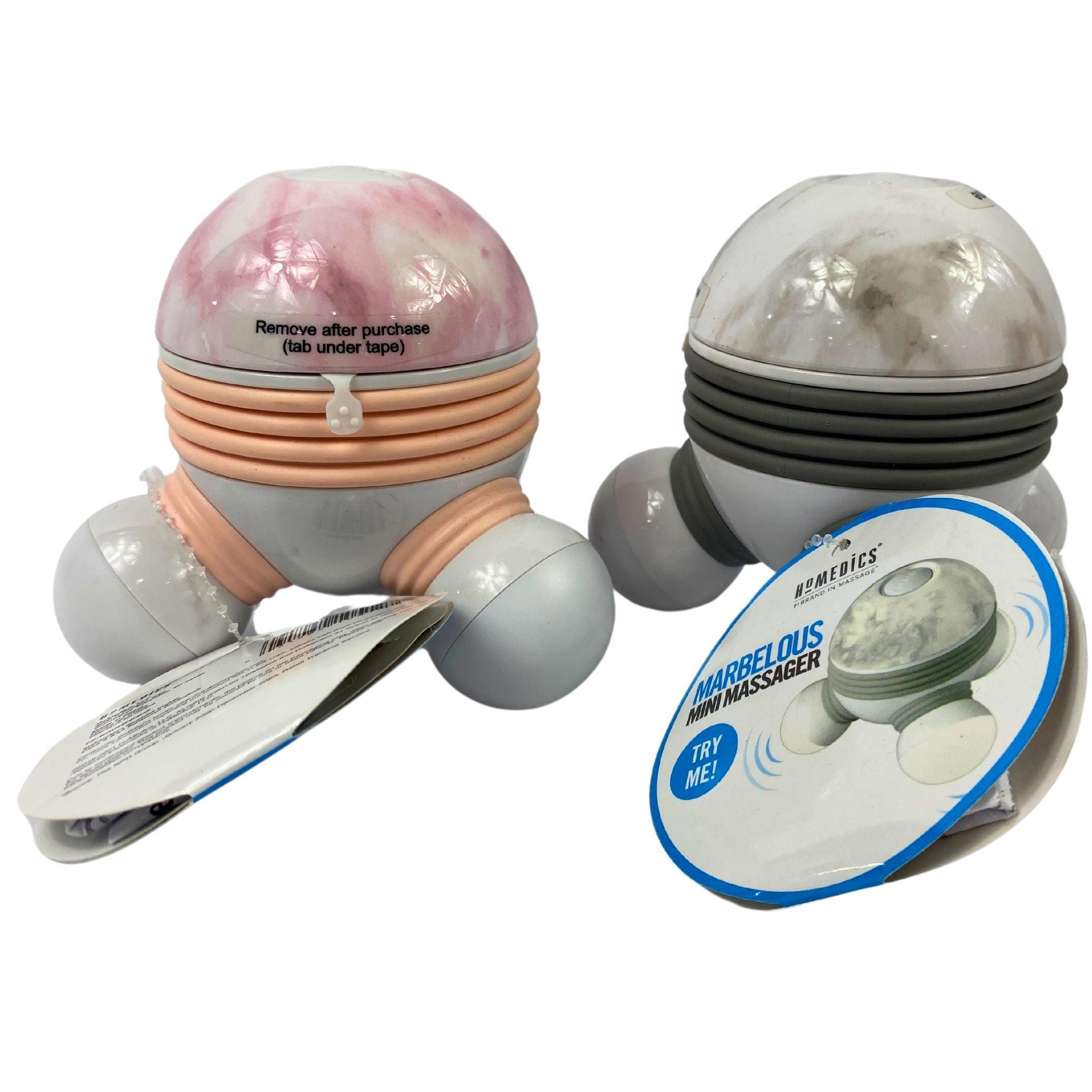 Homedics Marbelous Mini Massager - Pink & Gray (48 Pcs Lot) - Portable Handheld Massager for Neck, Back & Shoulder Pain Relief - Perfect for Home, Office & Travel Use