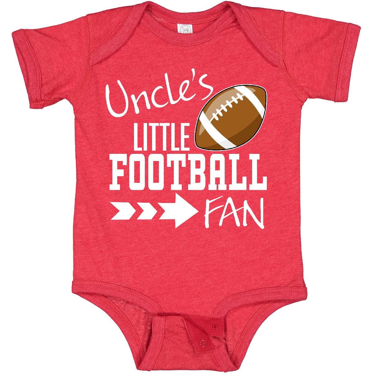 Inktastic Uncle's Little Football Fan Baby Bodysuit - Cute Infant Onesie for Game Day, Sports Fan Gifts, Newborn & Toddler Outfit - Perfect for NFL, College Football & Family Photo Shoots