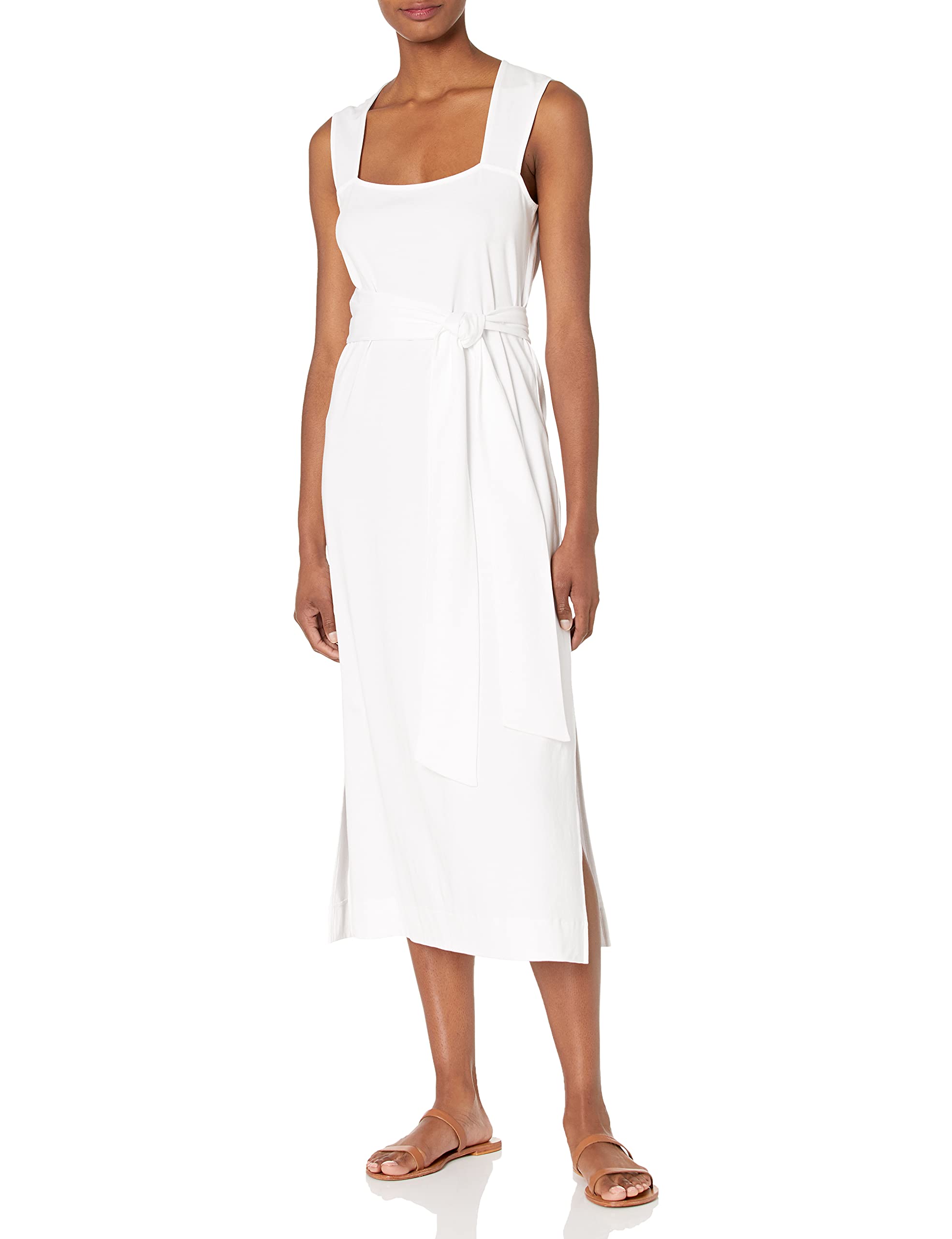 Vince Women's Sleeveless Wrap Dress - Flattering Summer Midi Dress for Casual Outings & Beach Vacations